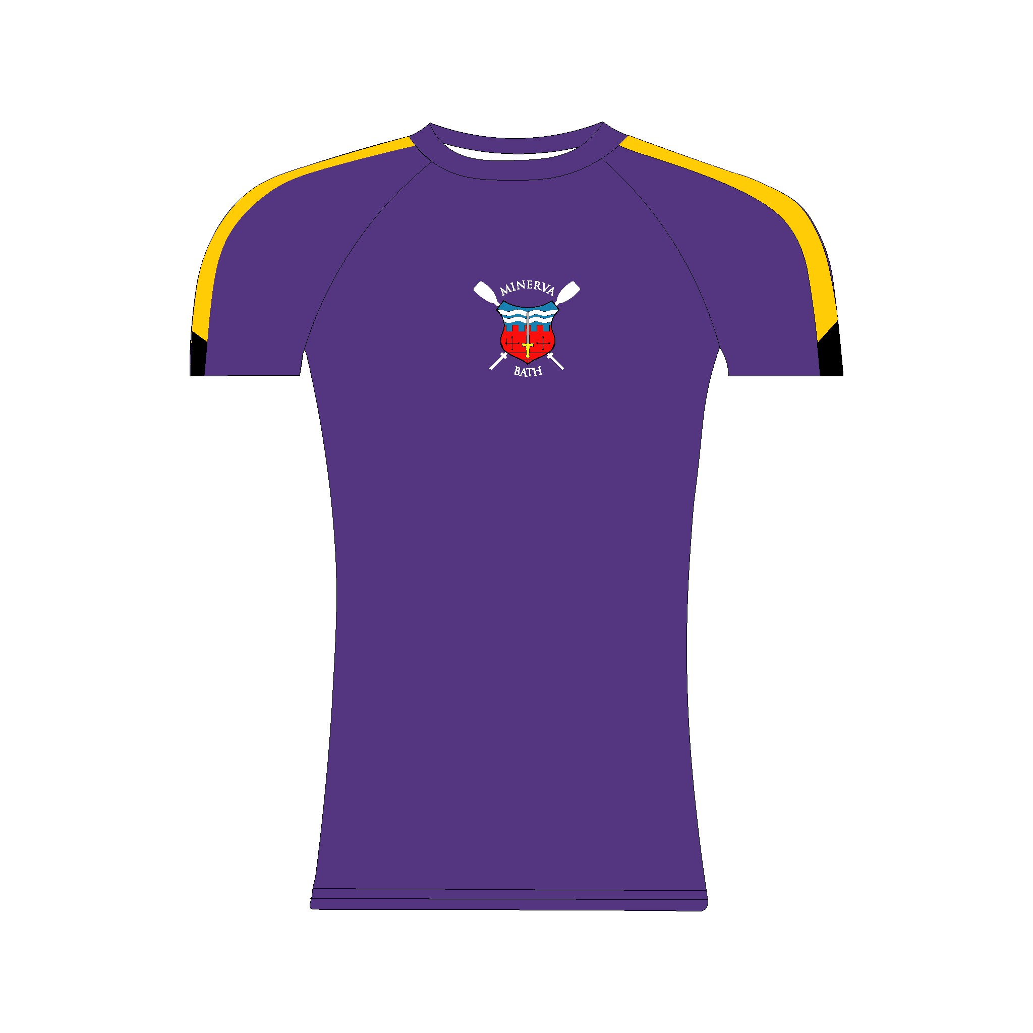 Minerva Bath RC Purple Short Sleeve Base-Layer