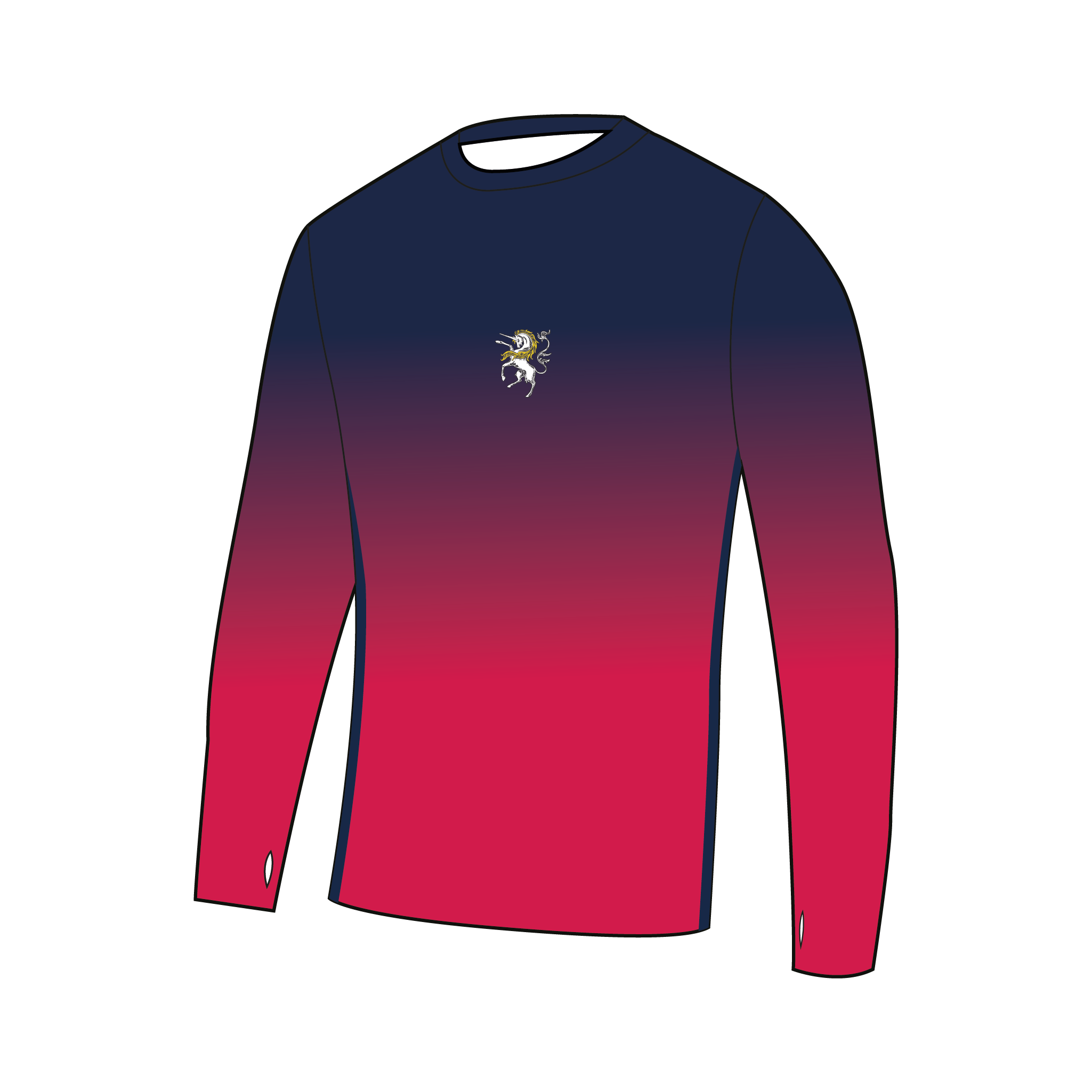 Heart of Scotland Boat Club Bespoke Long Sleeve Gym T-Shirt