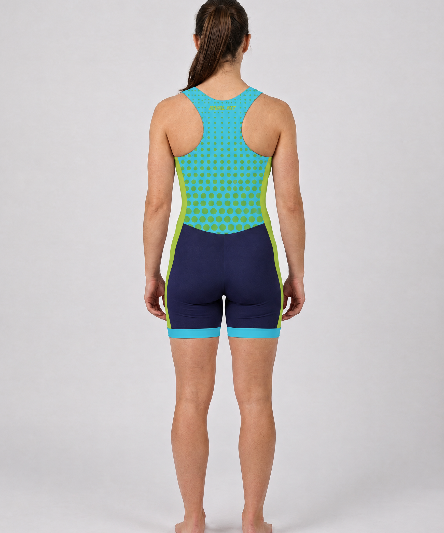 Rival Hi-Vis AIOX Women's – 3 Green Polka Dot / Lime – back