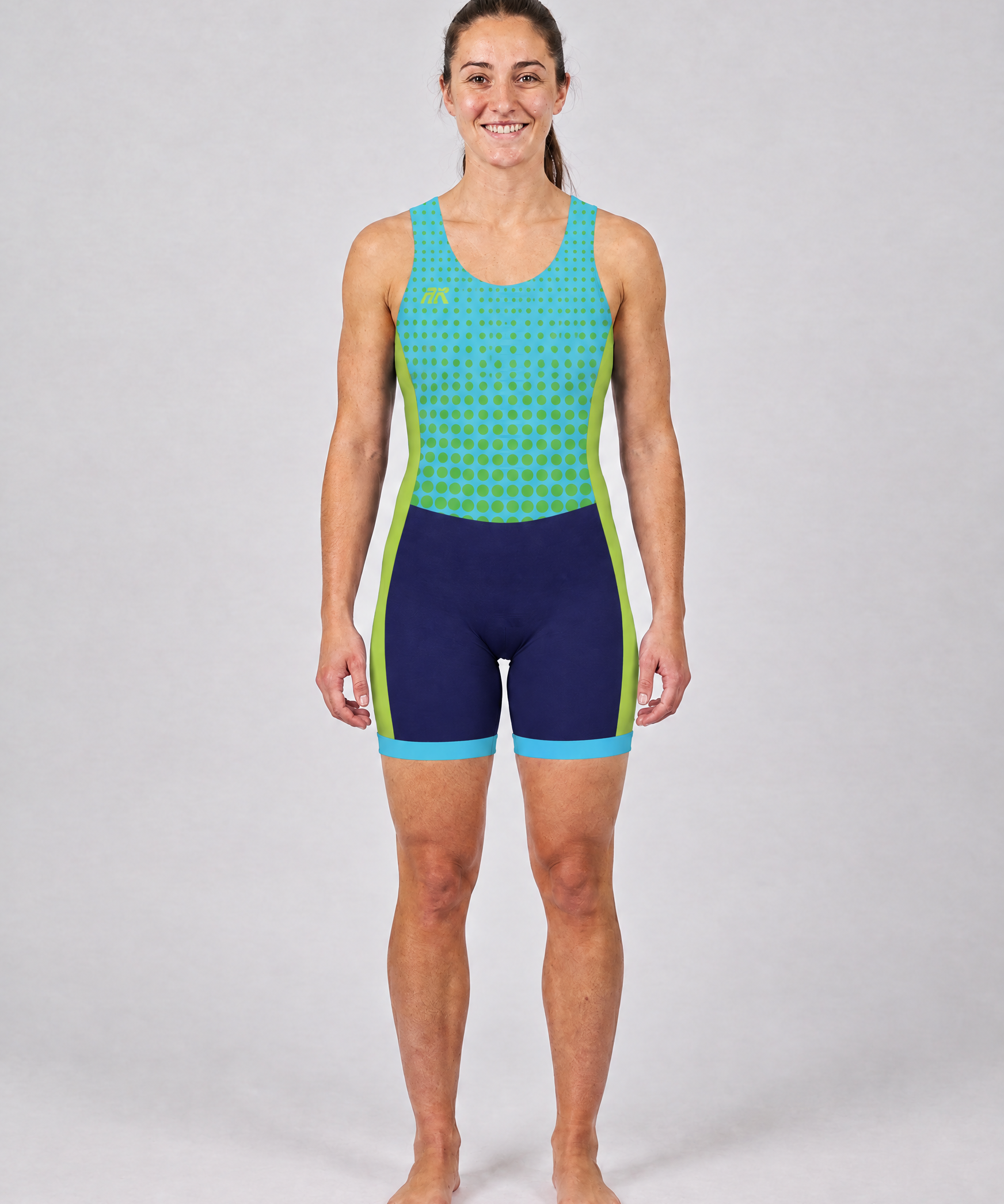 Rival Hi-Vis AIOX Women's – 3 Green Polka Dot / Lime – front