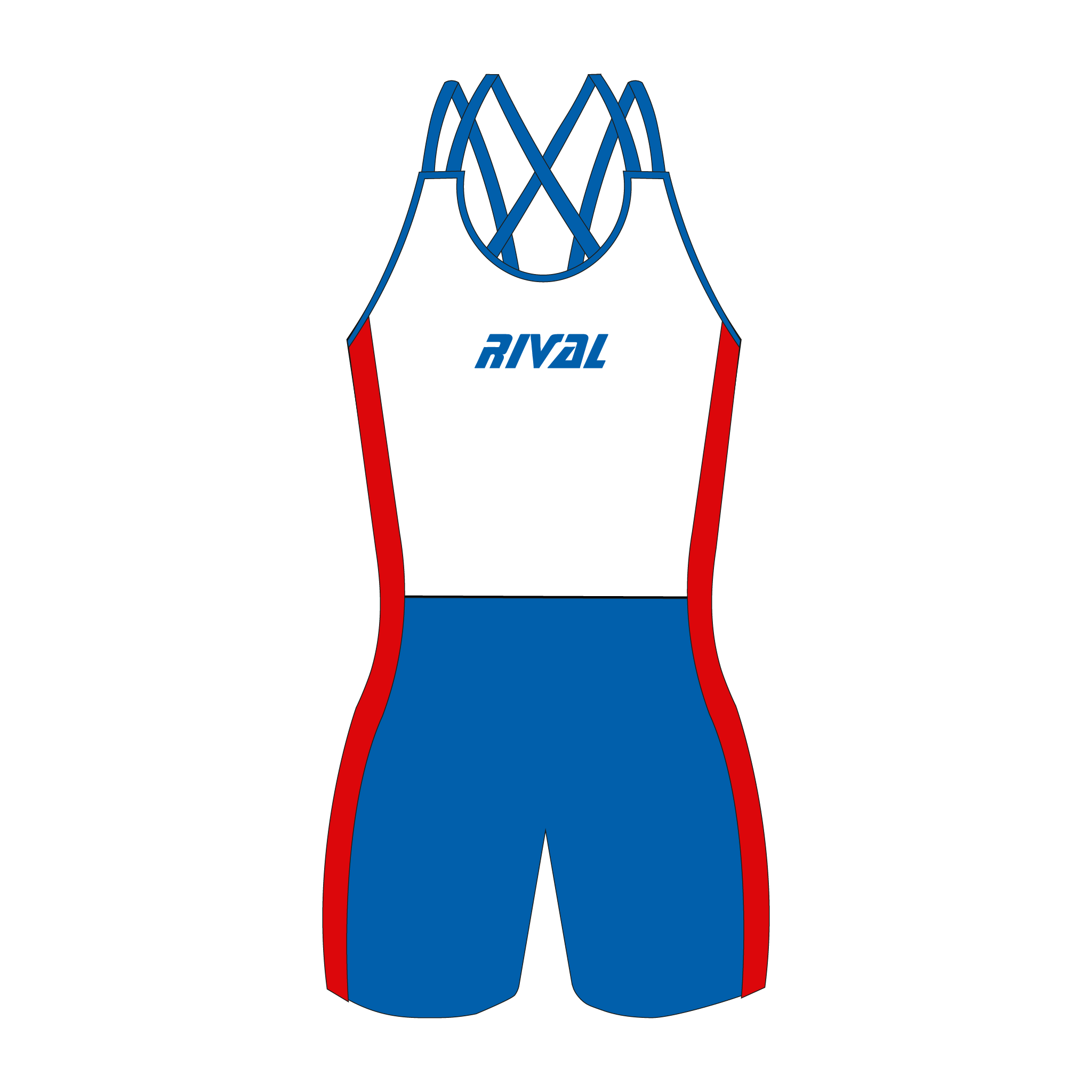 Blue/Red Strappy AIO