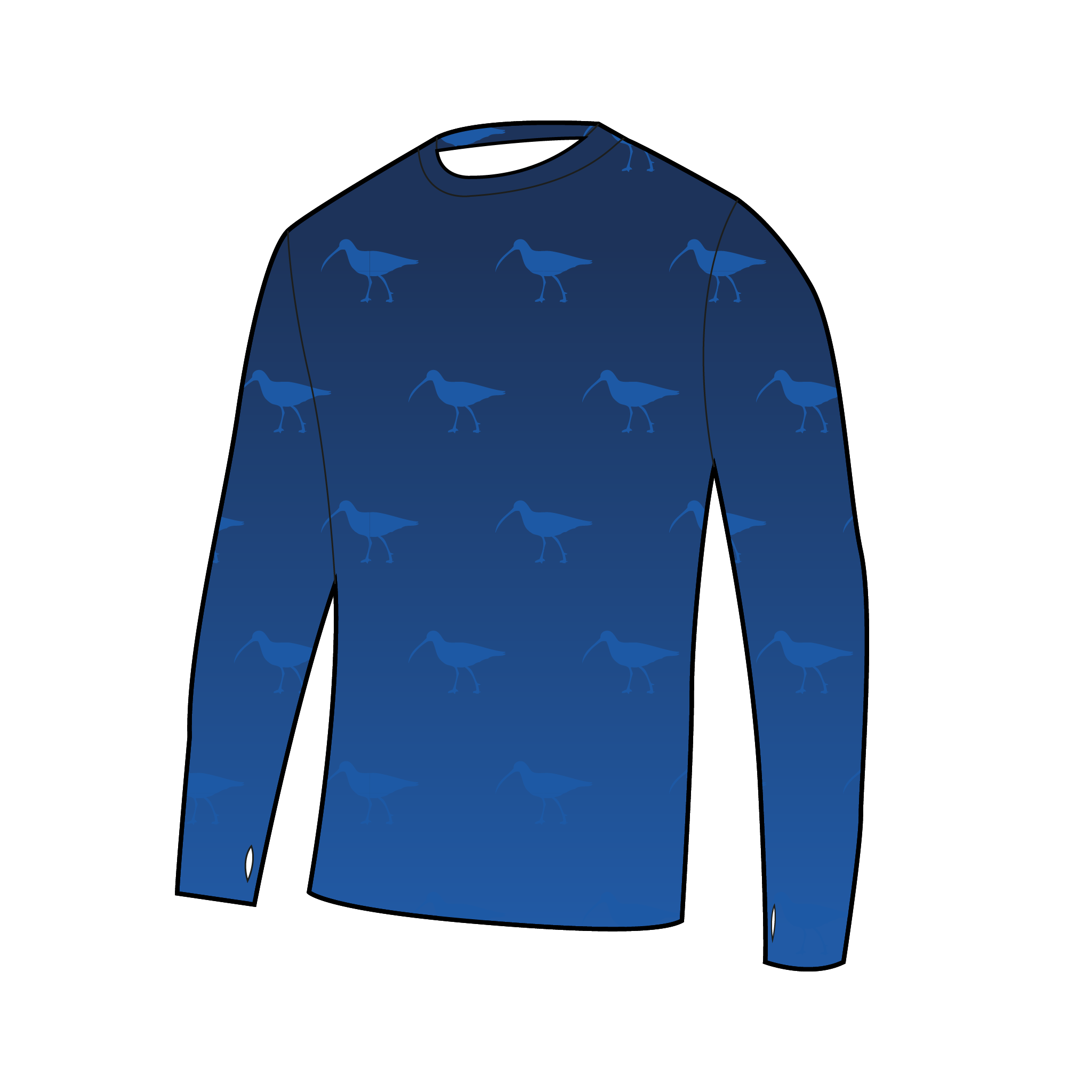 Curlew Rowing Club Bespoke Long Sleeve Gym T-Shirt 2