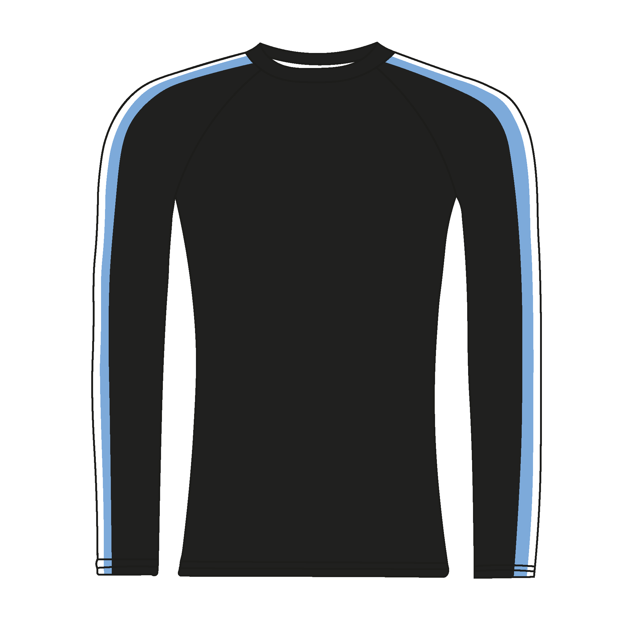 Hughes Hall BC Long Sleeve Black Baselayer