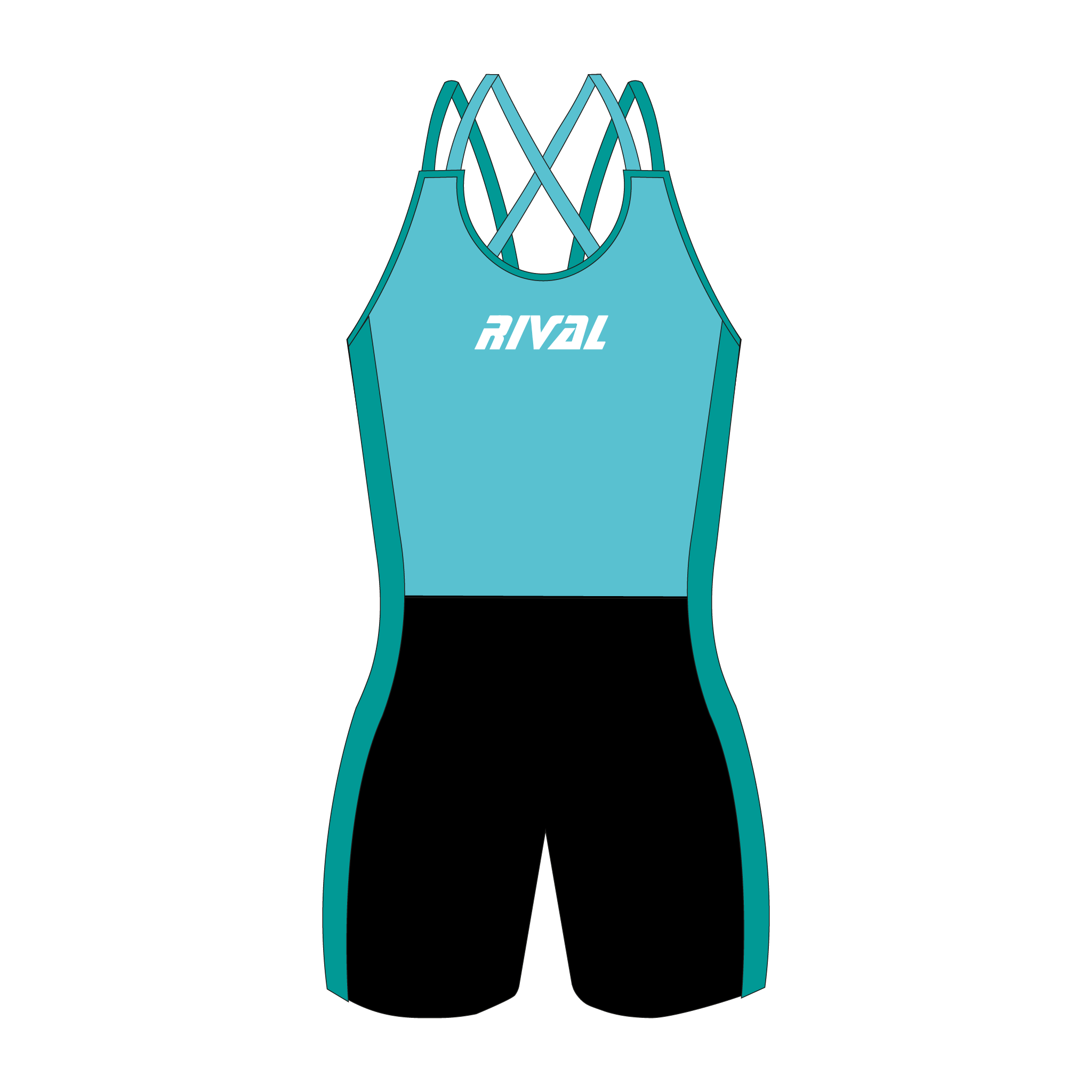 Teal Strappy AIO