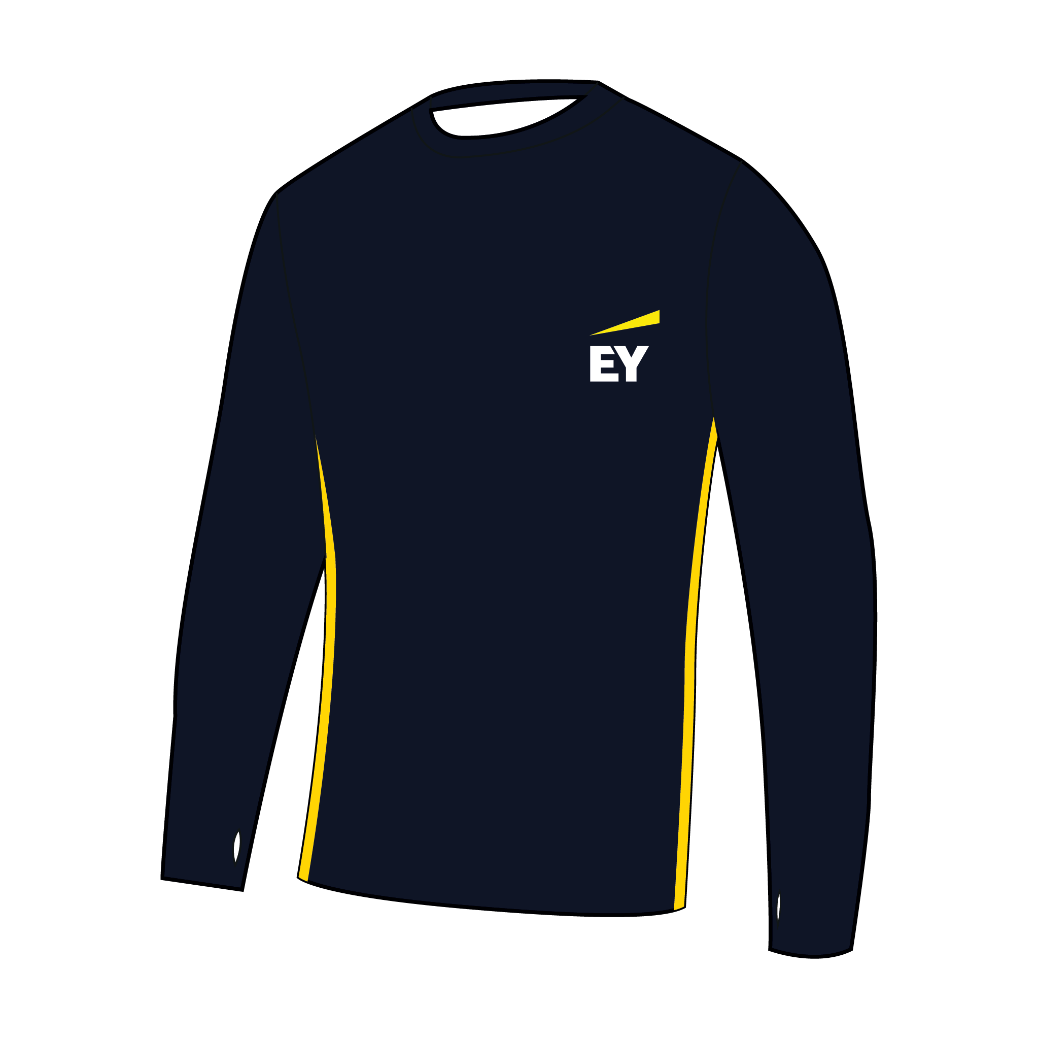 EY Running Club Bespoke Long Sleeve Gym T-Shirt 2