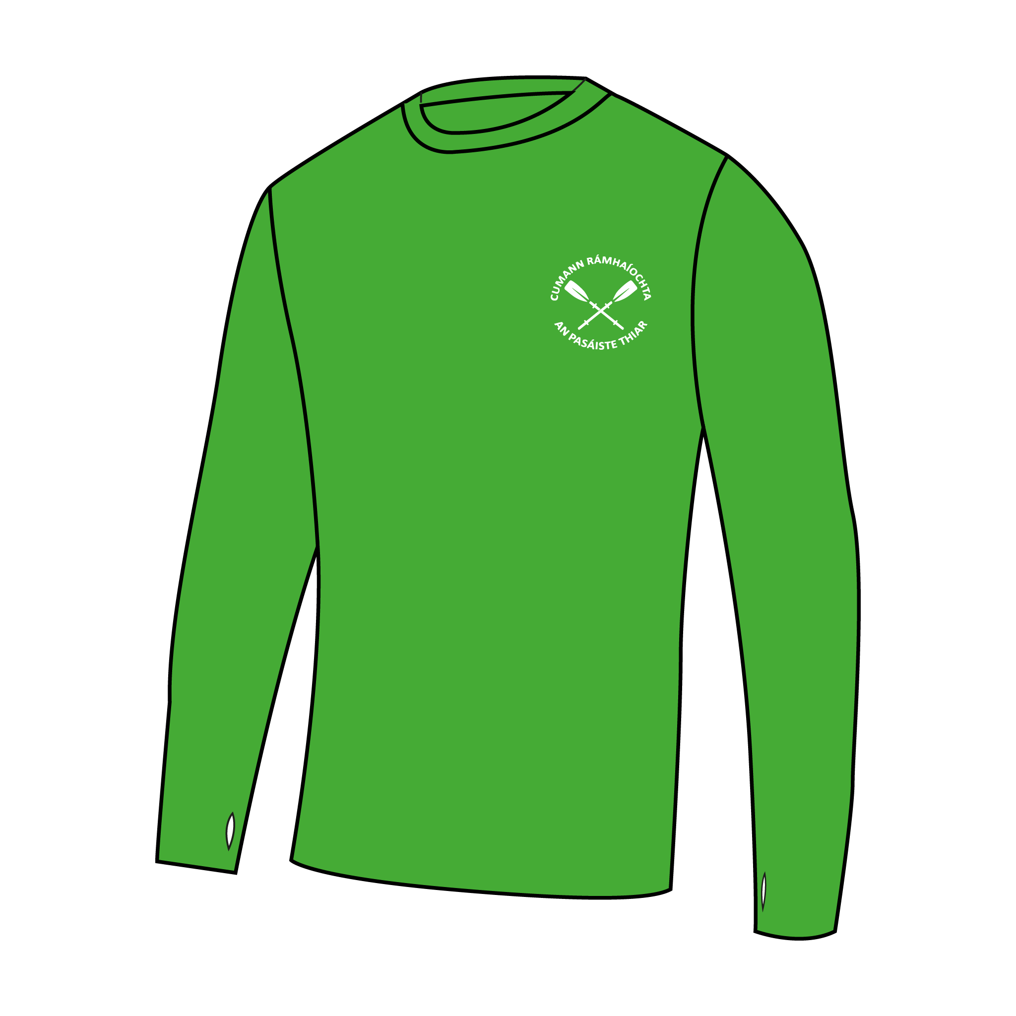 Passage West Rowing Club Bespoke Long Sleeve Gym T-Shirt 2