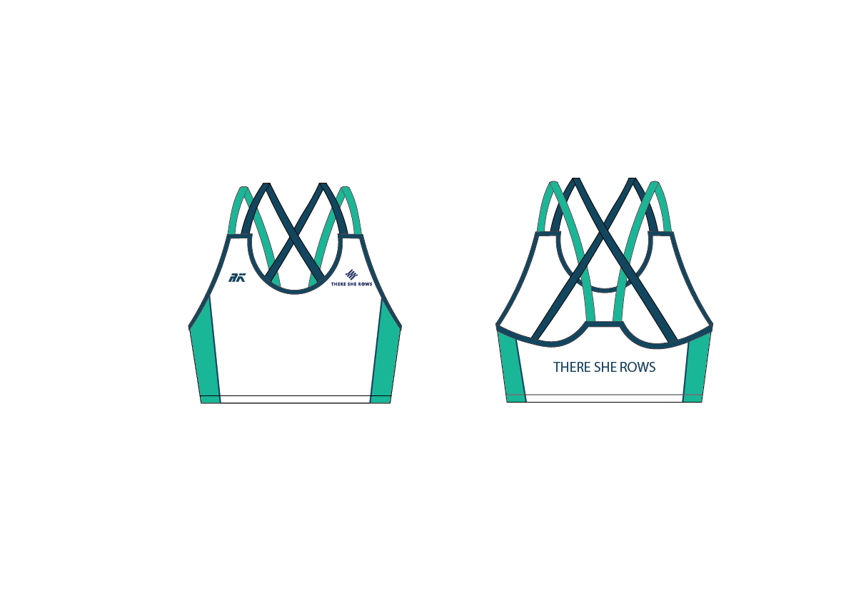 There She Rows Strappy Sports Bra