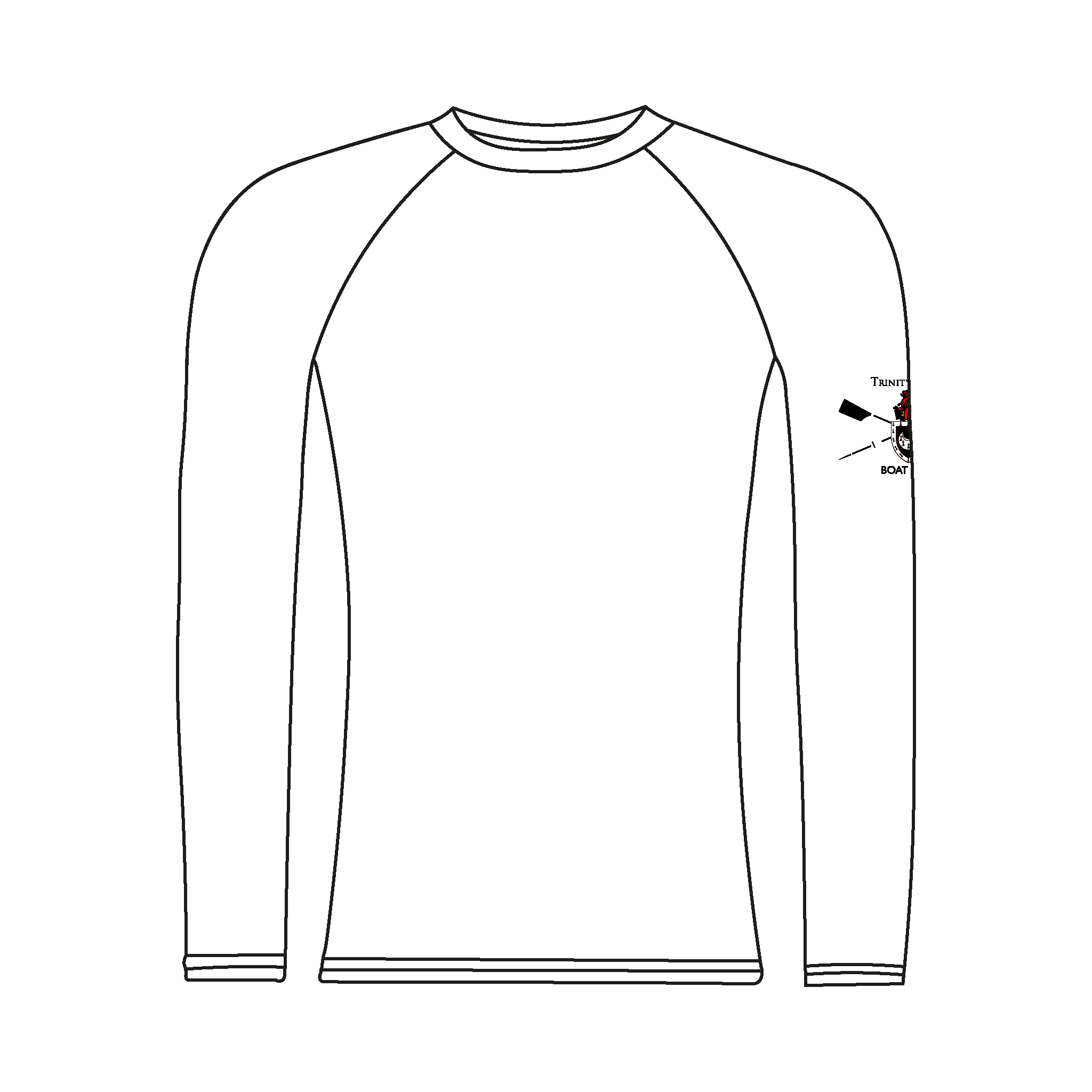 Trinity Hall Boat Club Long Sleeve Base Layer design 2