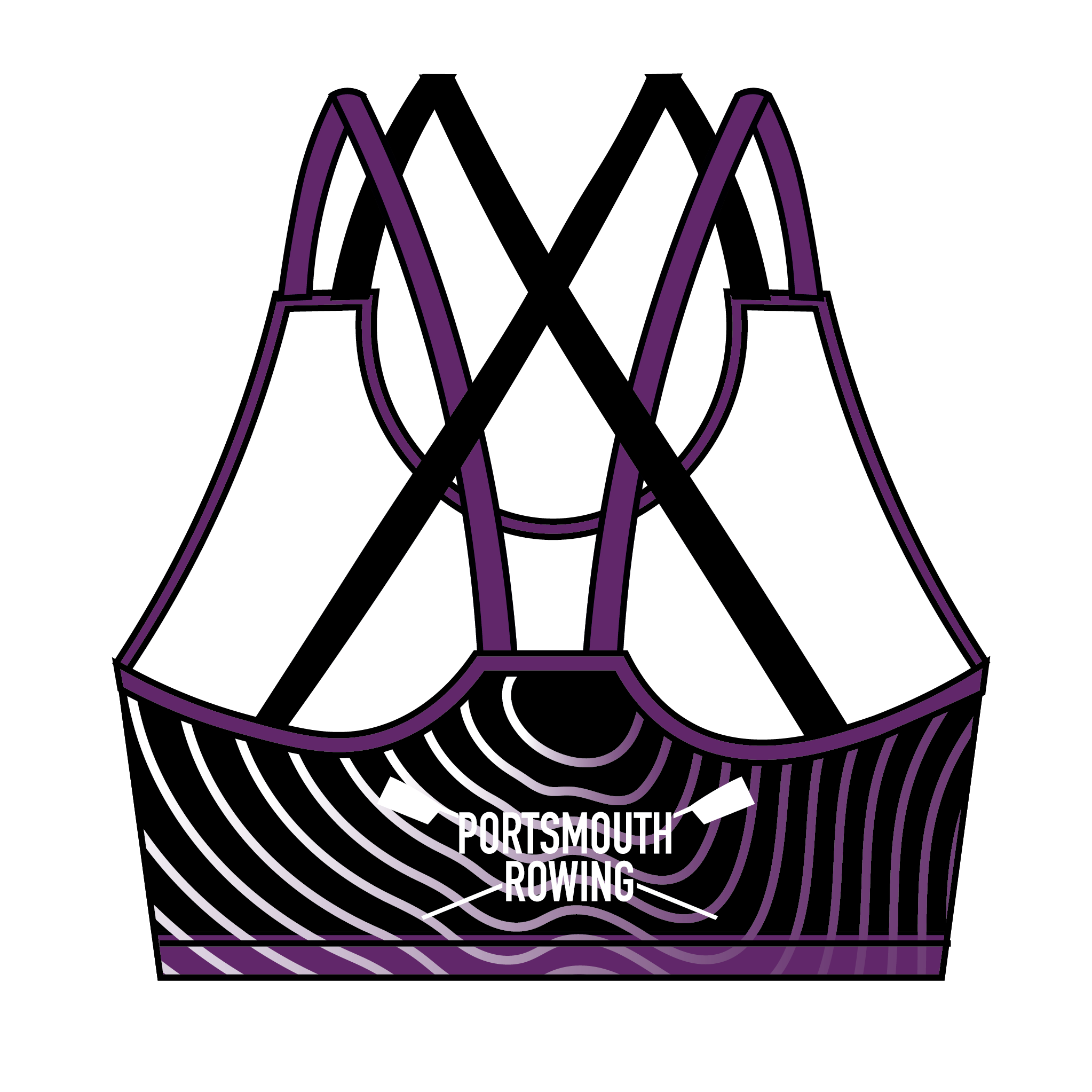 University of Portsmouth Rowing Strappy Sports Bra 2