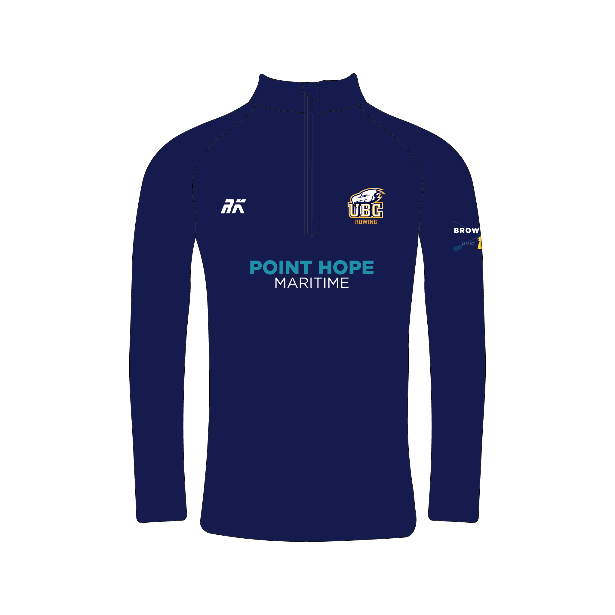 University of British Columbia Rowing Bespoke Q-Zip