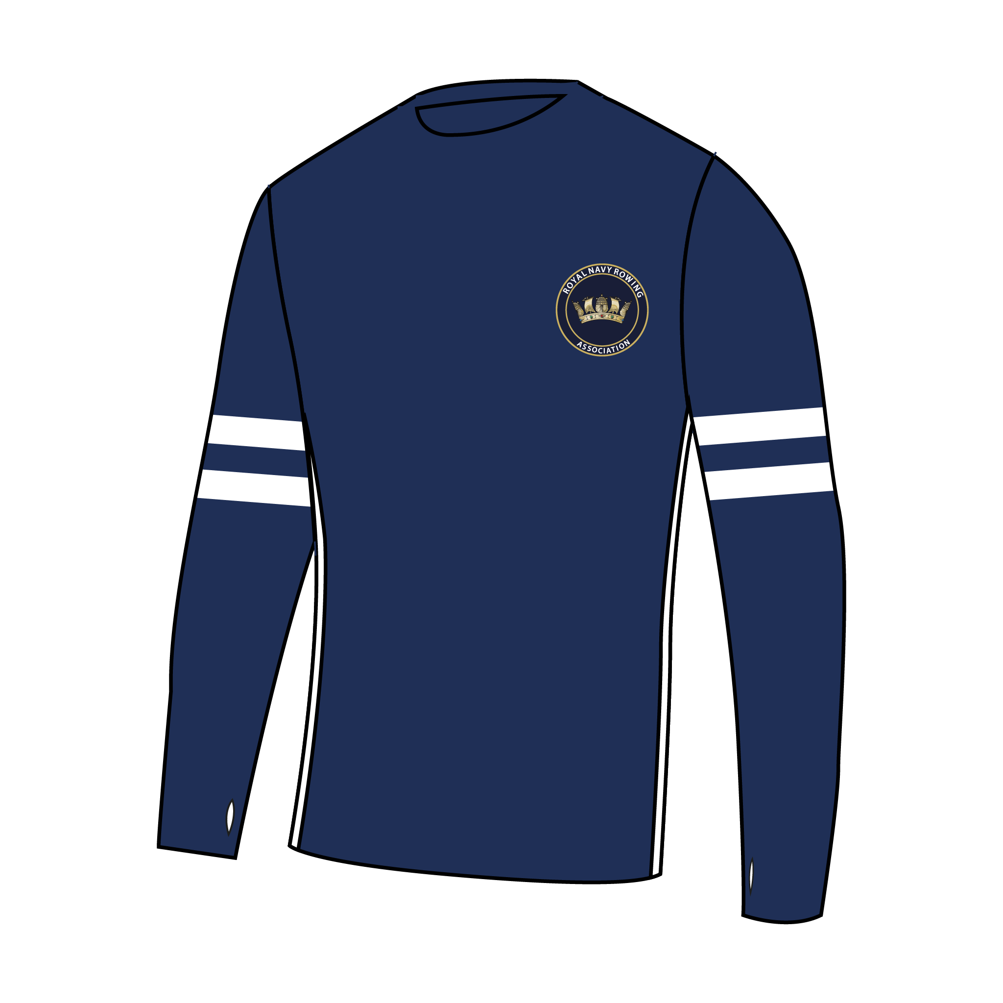 Royal Navy Rowing Association Bespoke Long Sleeve Gym T-Shirt 3