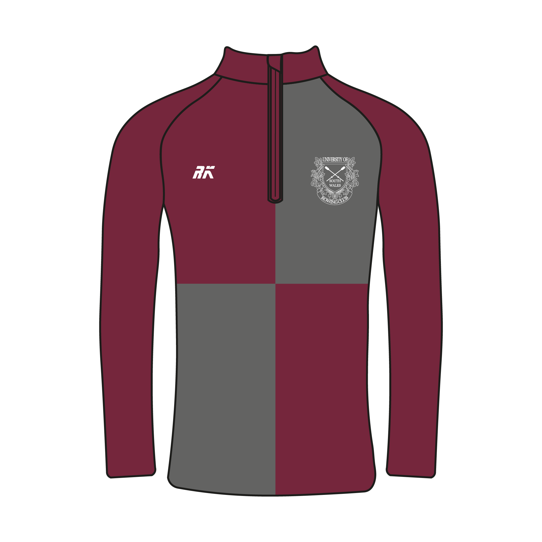 University of South Wales Rowing Club Pattern Bespoke Q-Zip