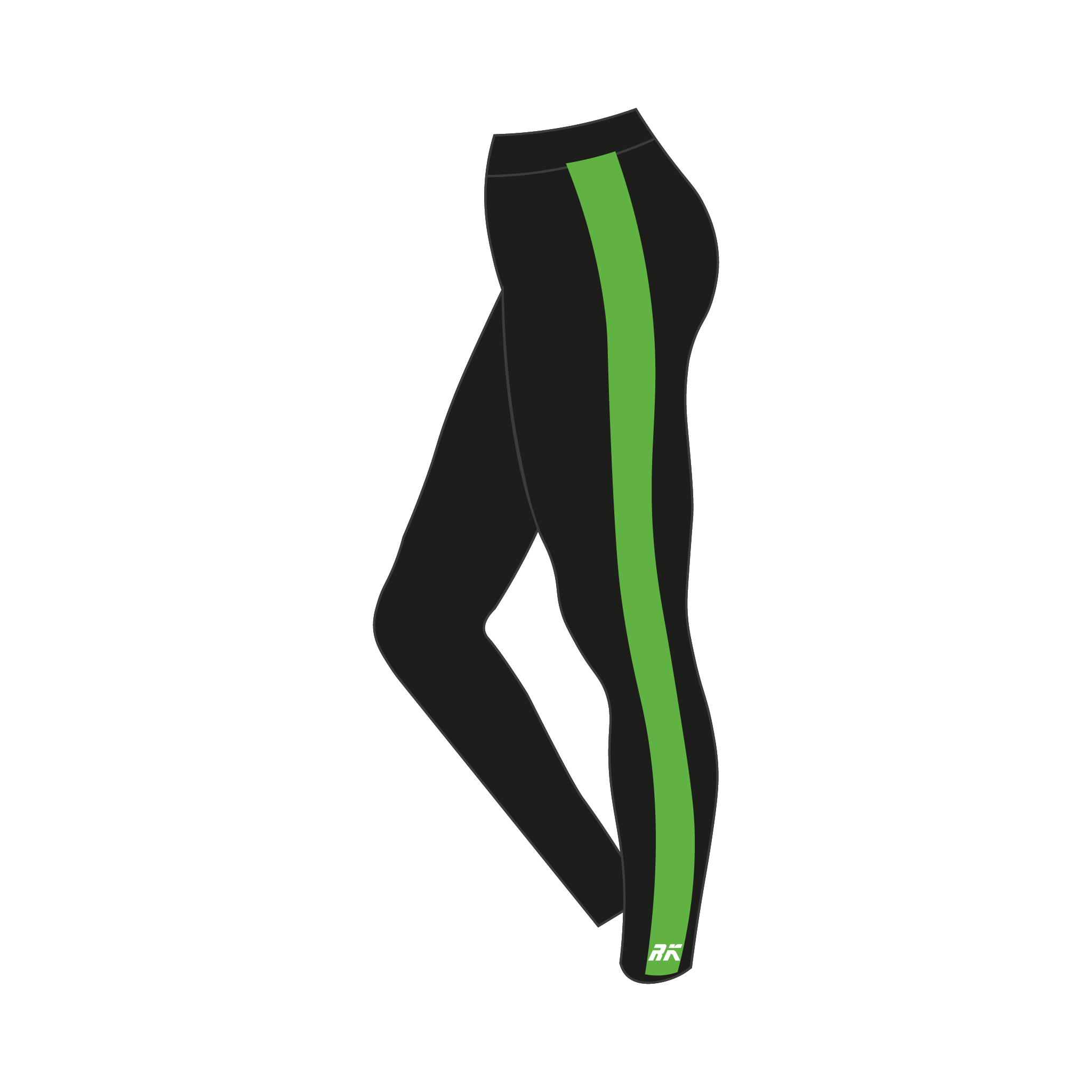 Bangor University Rowing Club Green Stripe Leggings