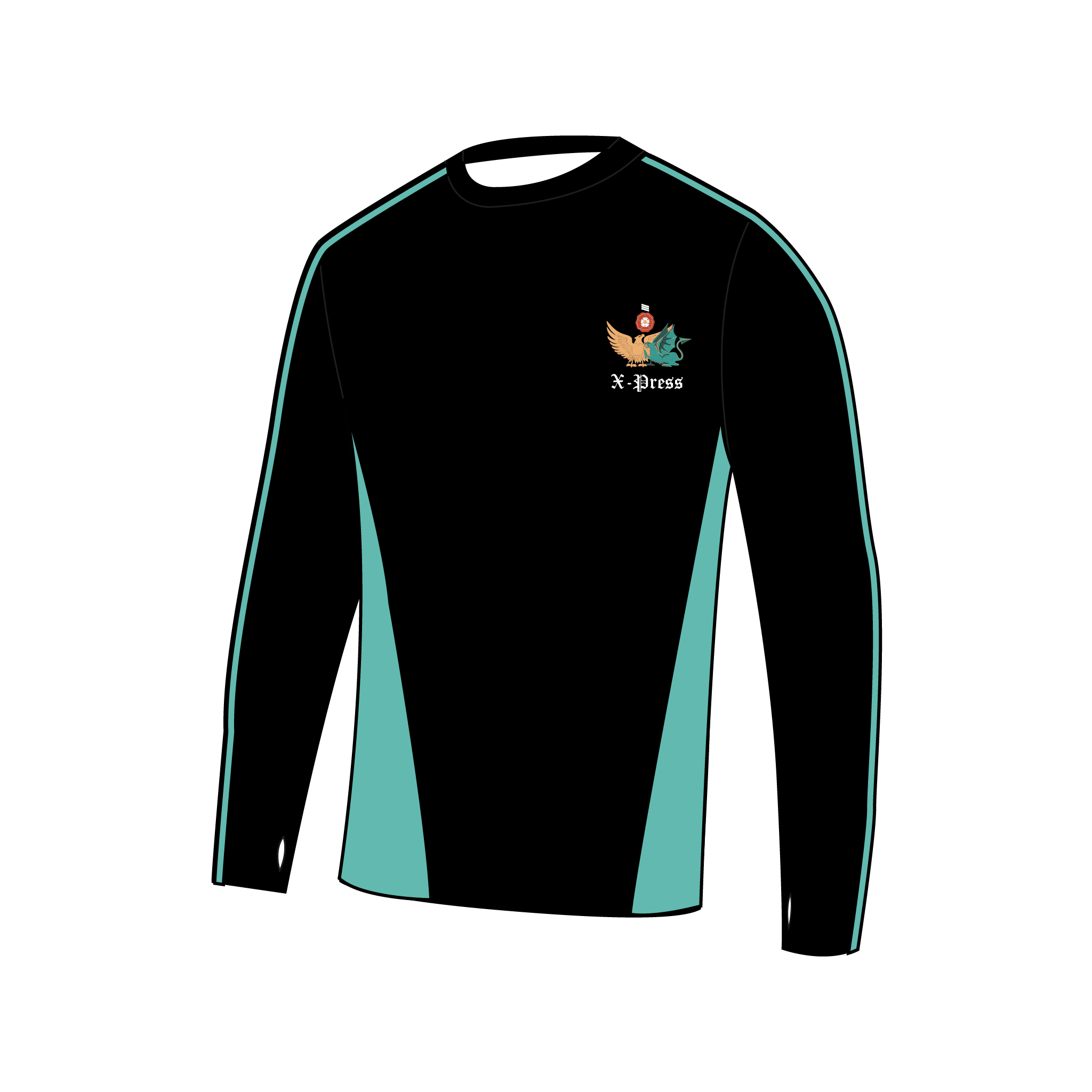 X-Press Boat Club Bespoke Long Sleeve Gym T-Shirt 2