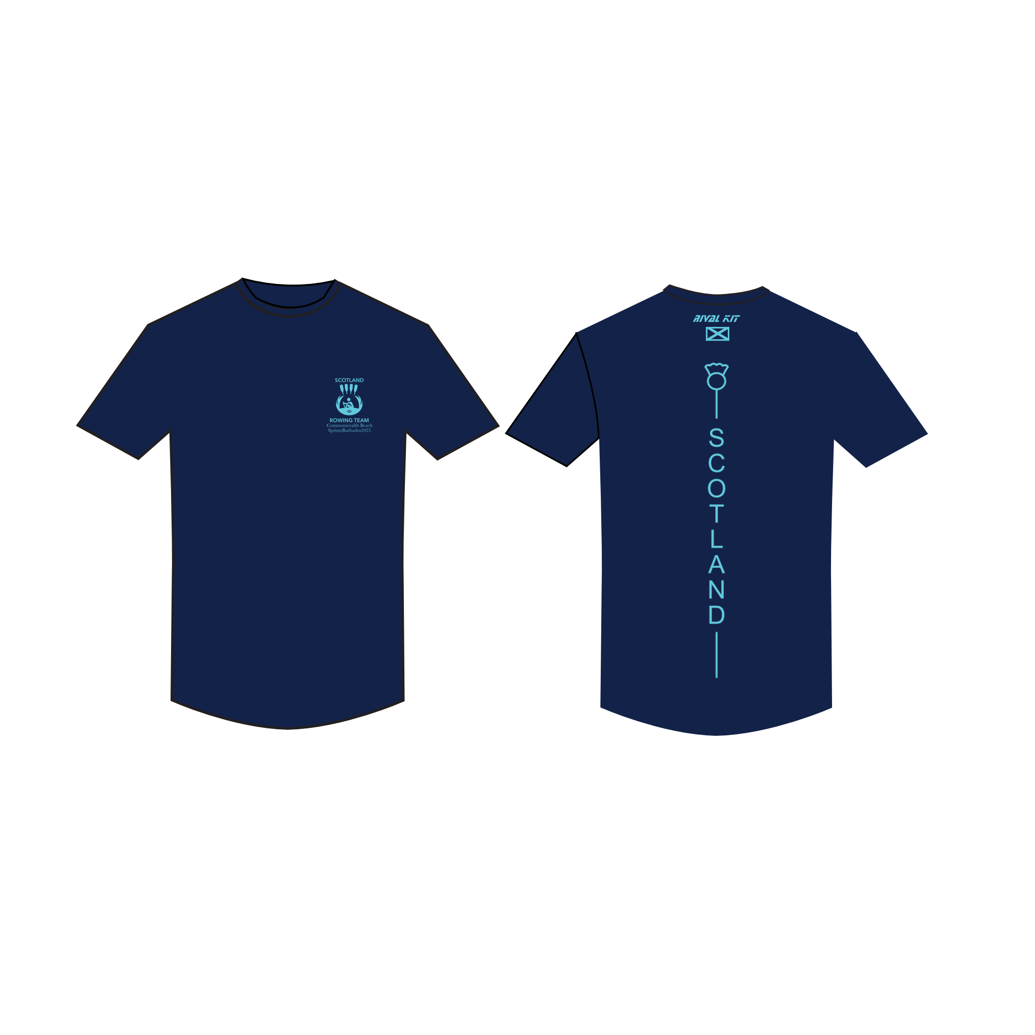 Scotland Rowing Team cotton t shirt navy