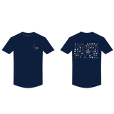 British university rowing Navy event tee short sleeve