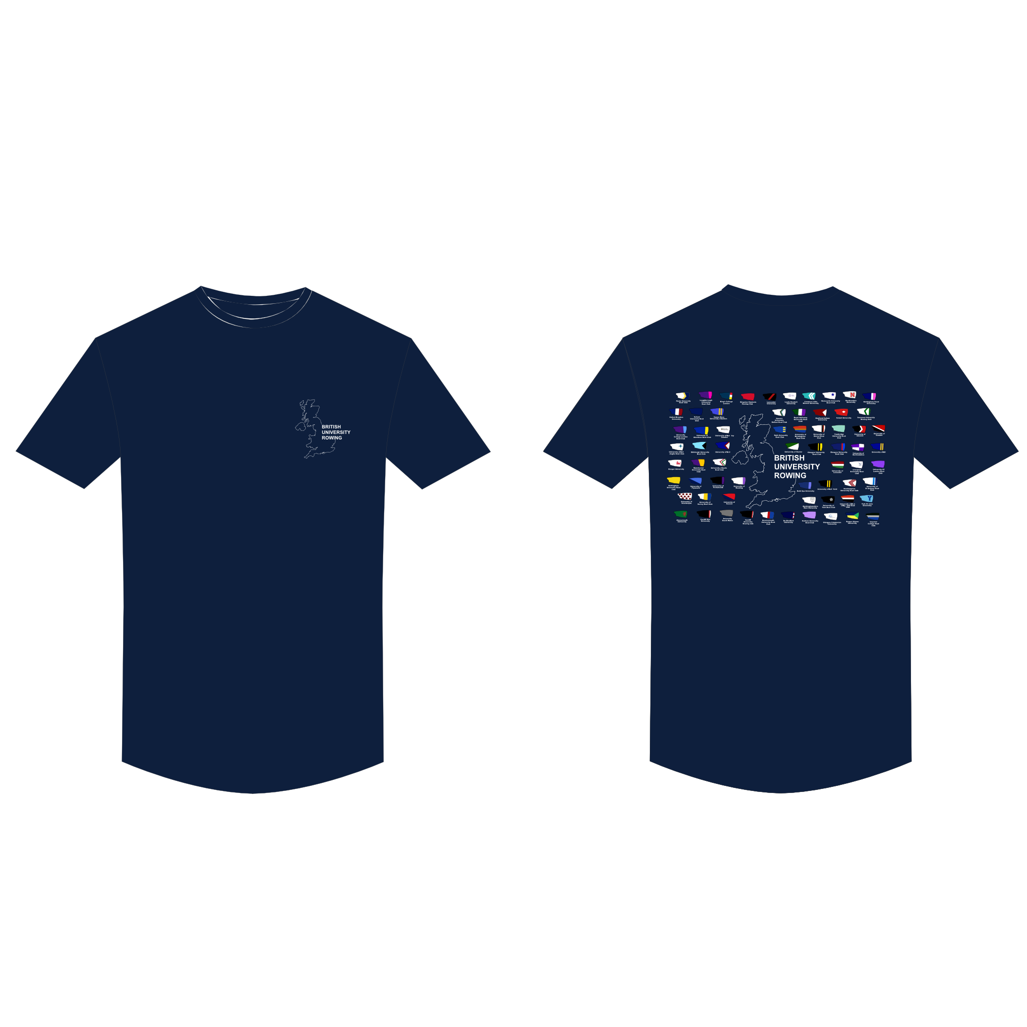 British university rowing Navy event tee short sleeve