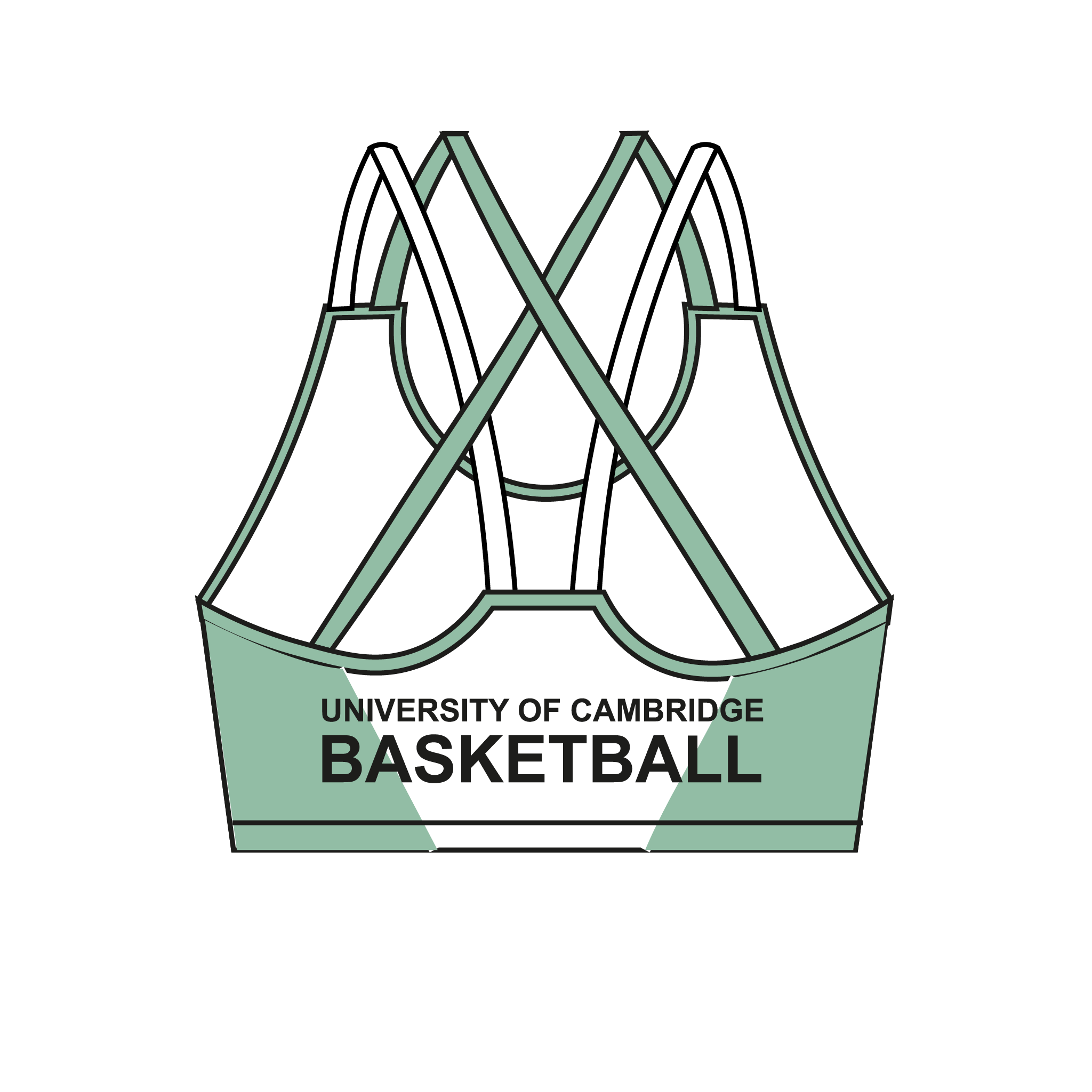 Cambridge University Basketball Club Strappy Sports Bra