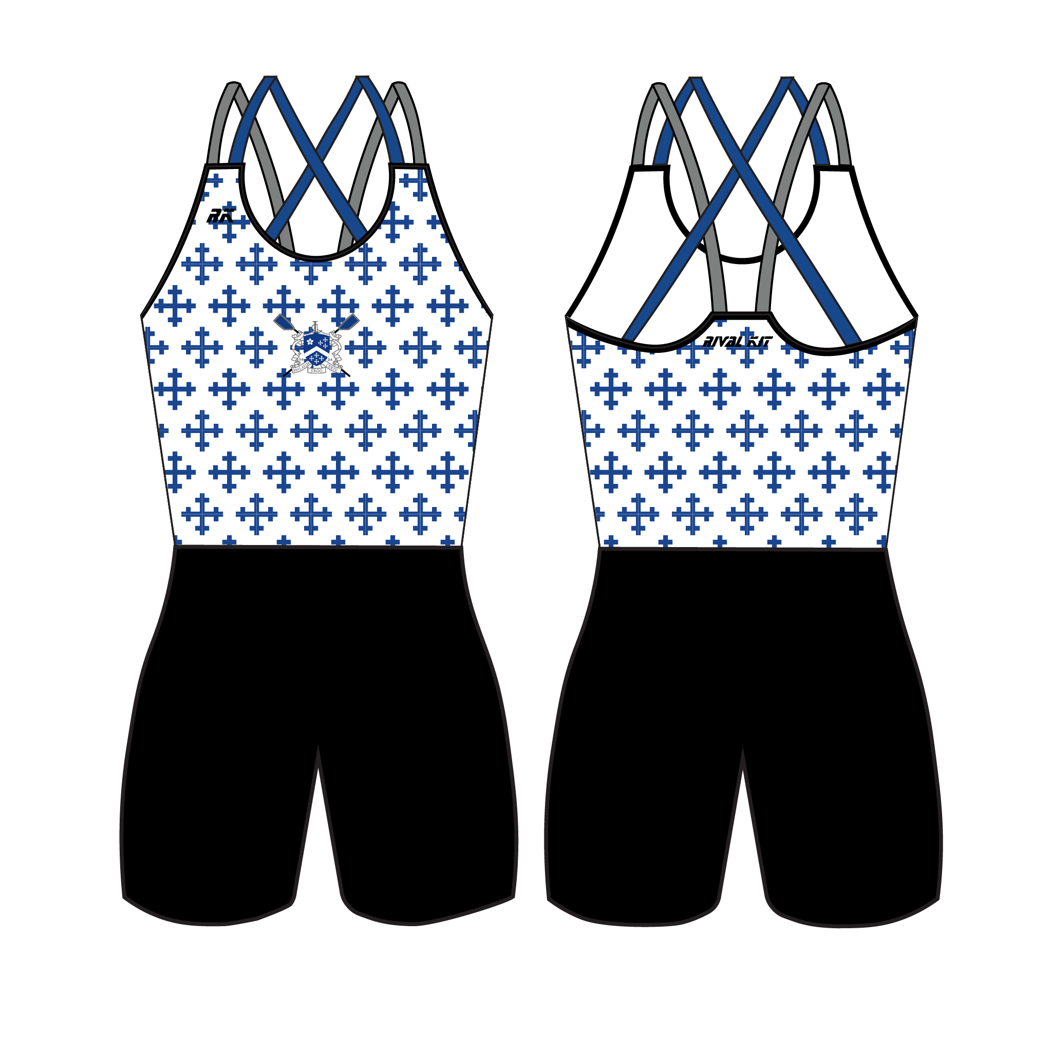 Latymer Upper School Boat Club Crest Pattern Strappy AIO
