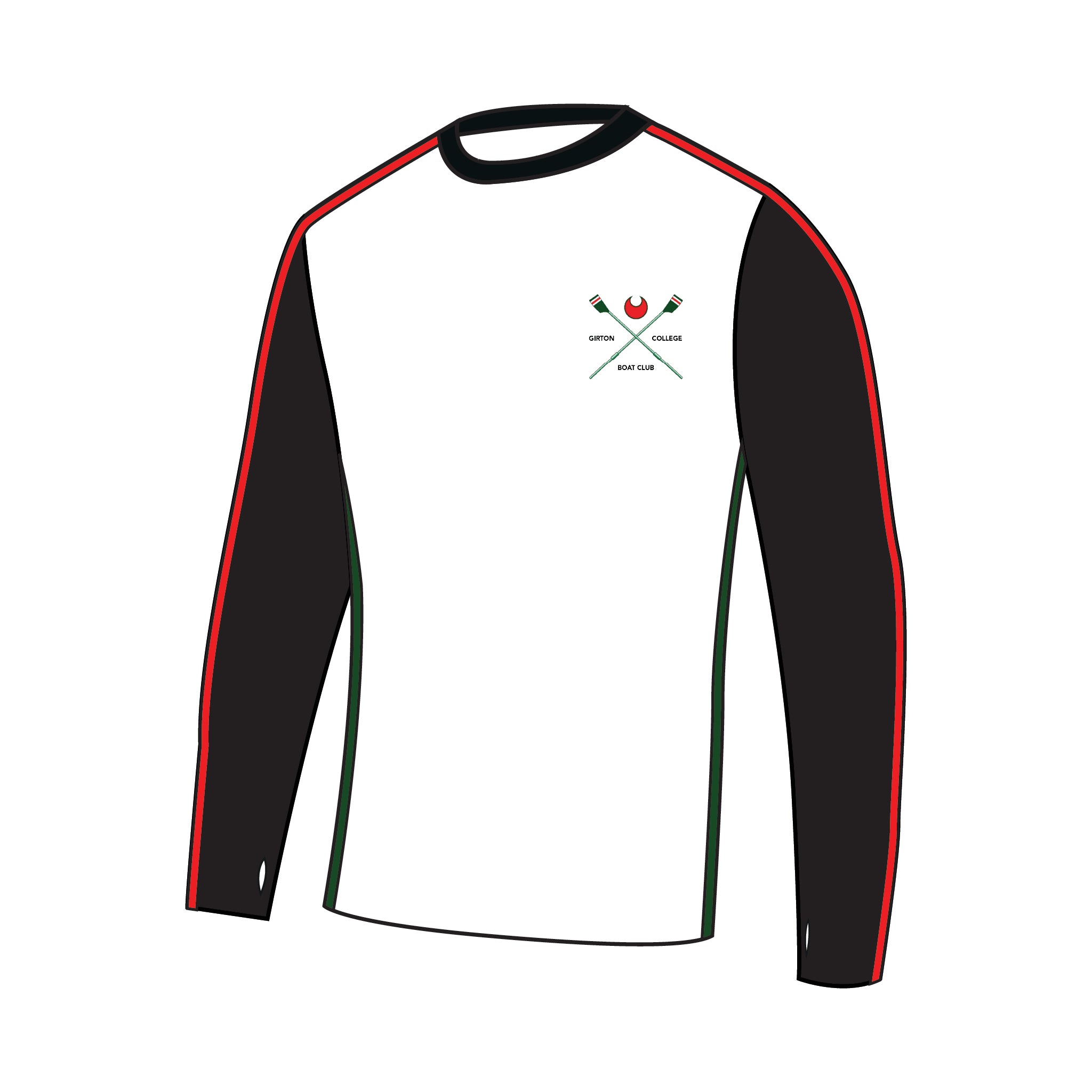 Girton College Boat Club Bespoke Long Sleeve Gym T-Shirt 1