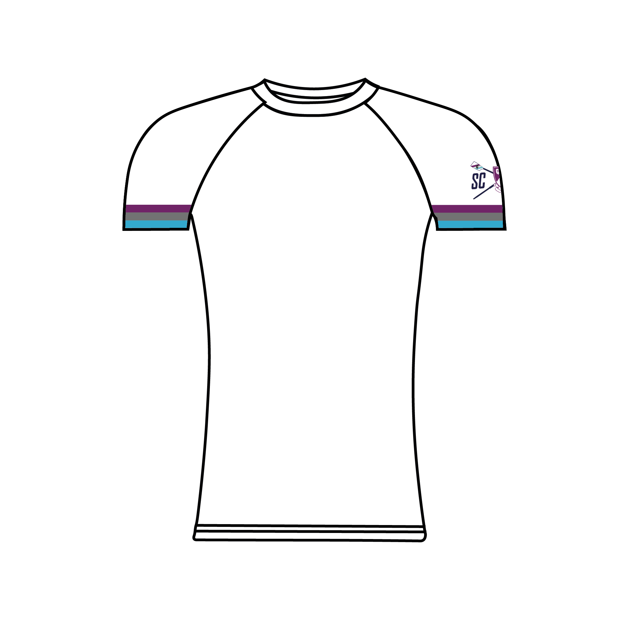 South College Boat Club Short Sleeve Base Layer