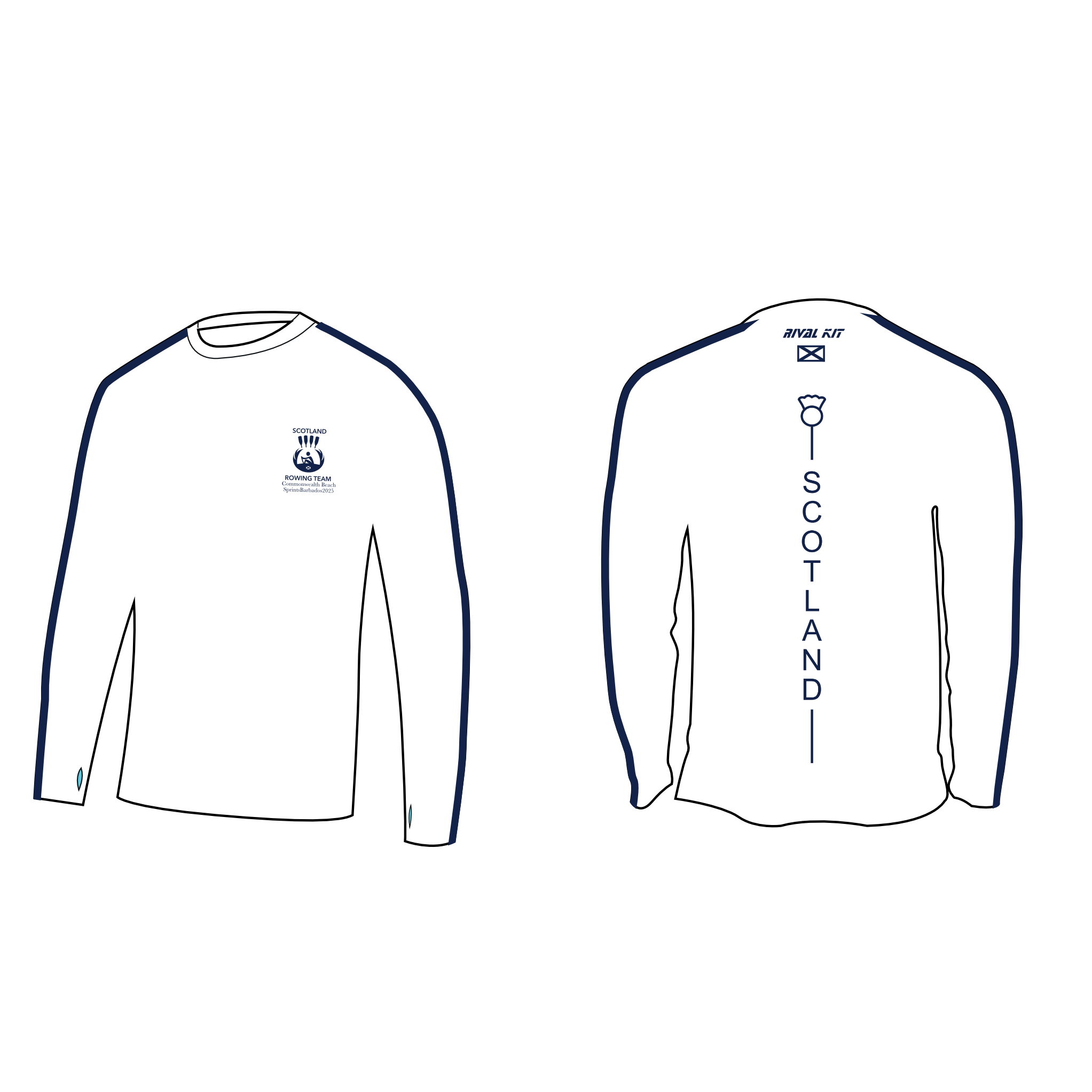 Scotland Rowing Team Long Sleeve Gym T-shirt