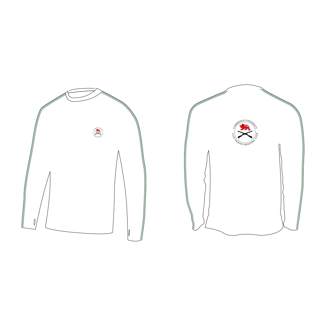 Cambridge University Shooting Team White Long Sleeve Gym T-Shirt