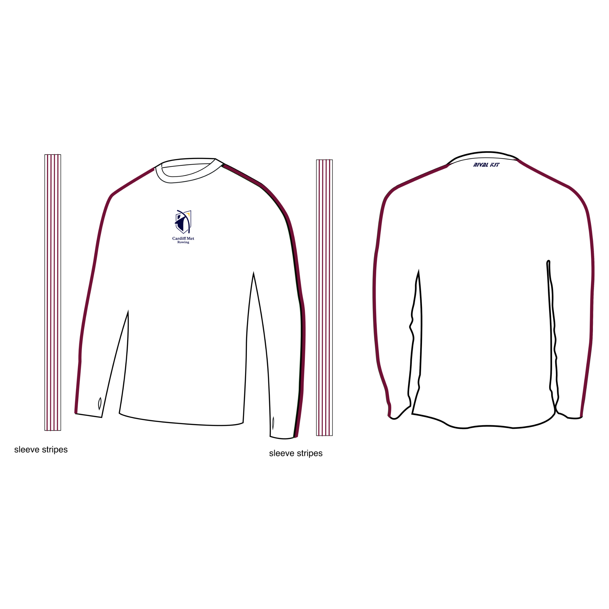 Cardiff Met Rowing Long Sleeve Gym T-shirt