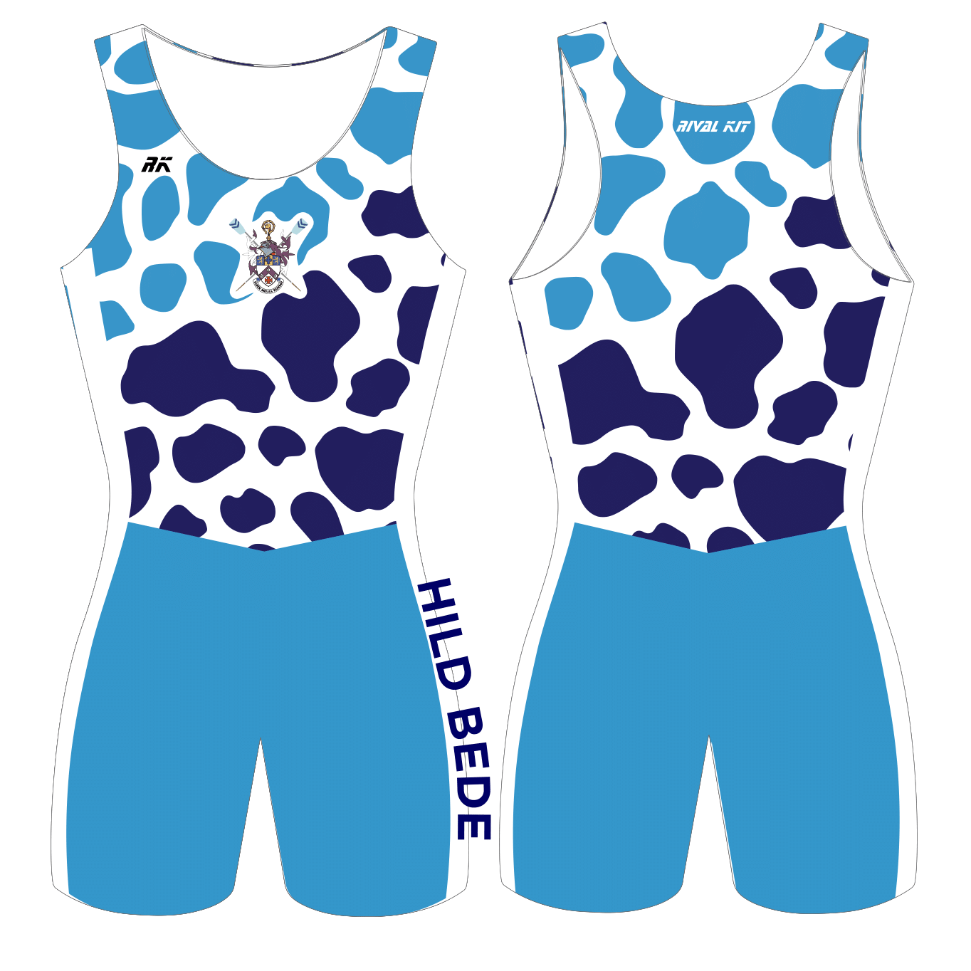 Hild Bede Light Blue Cow Print AIOX