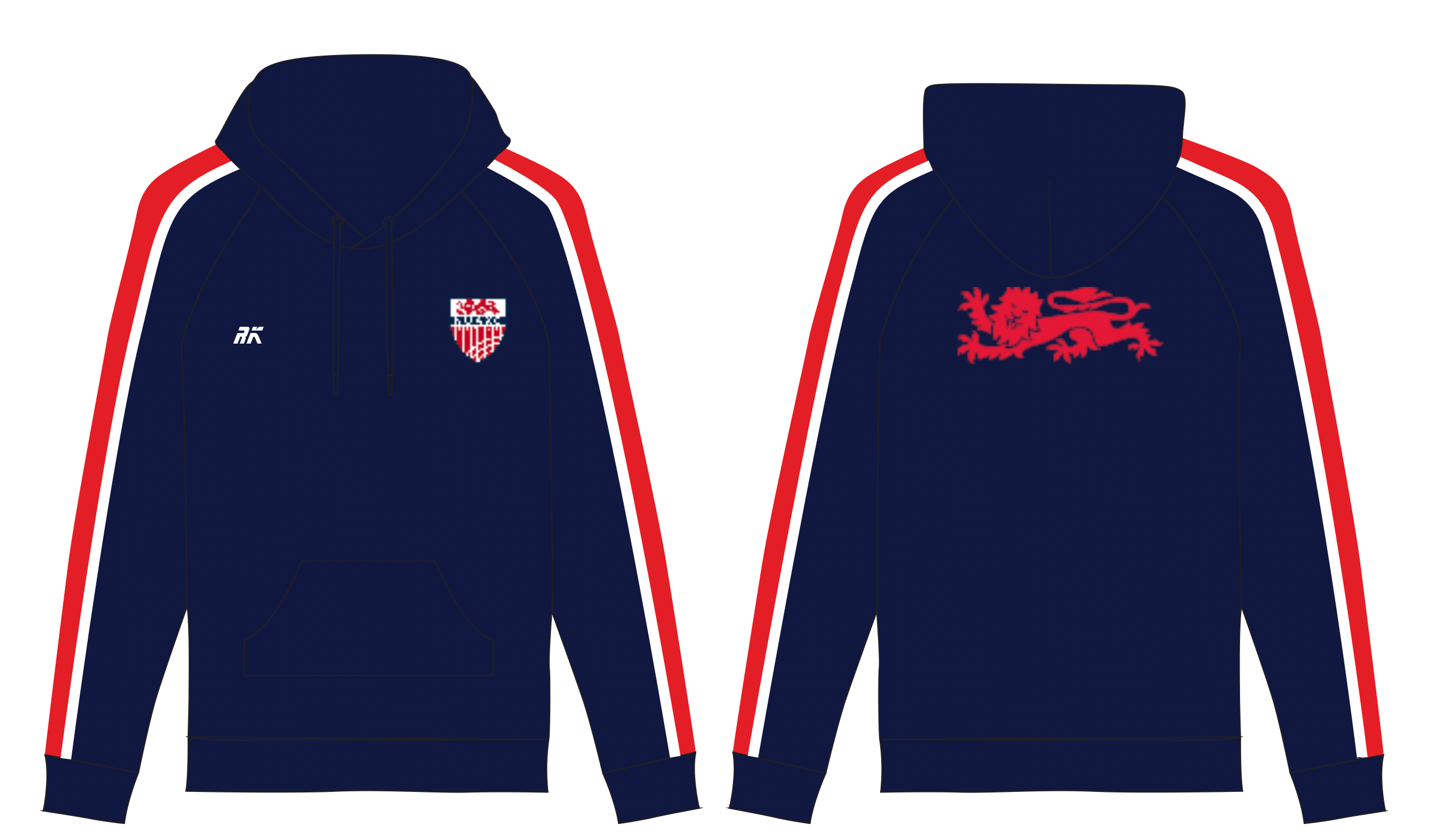 Newcastle University Athletics and Cross Country Club Striped Sleeve Hoodie