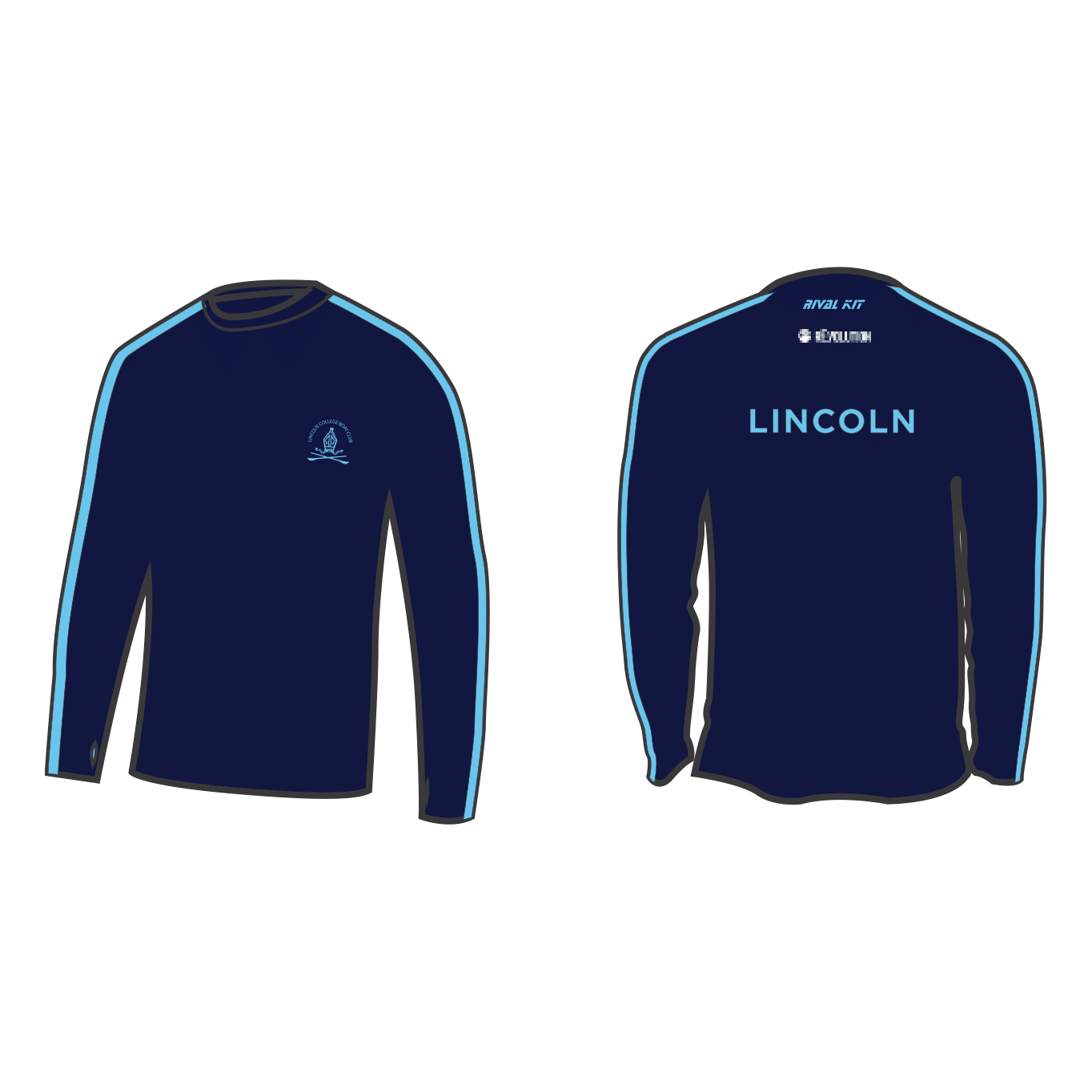 Lincoln College Boat Club Bespoke Long Sleeve Gym T-Shirt Alumni