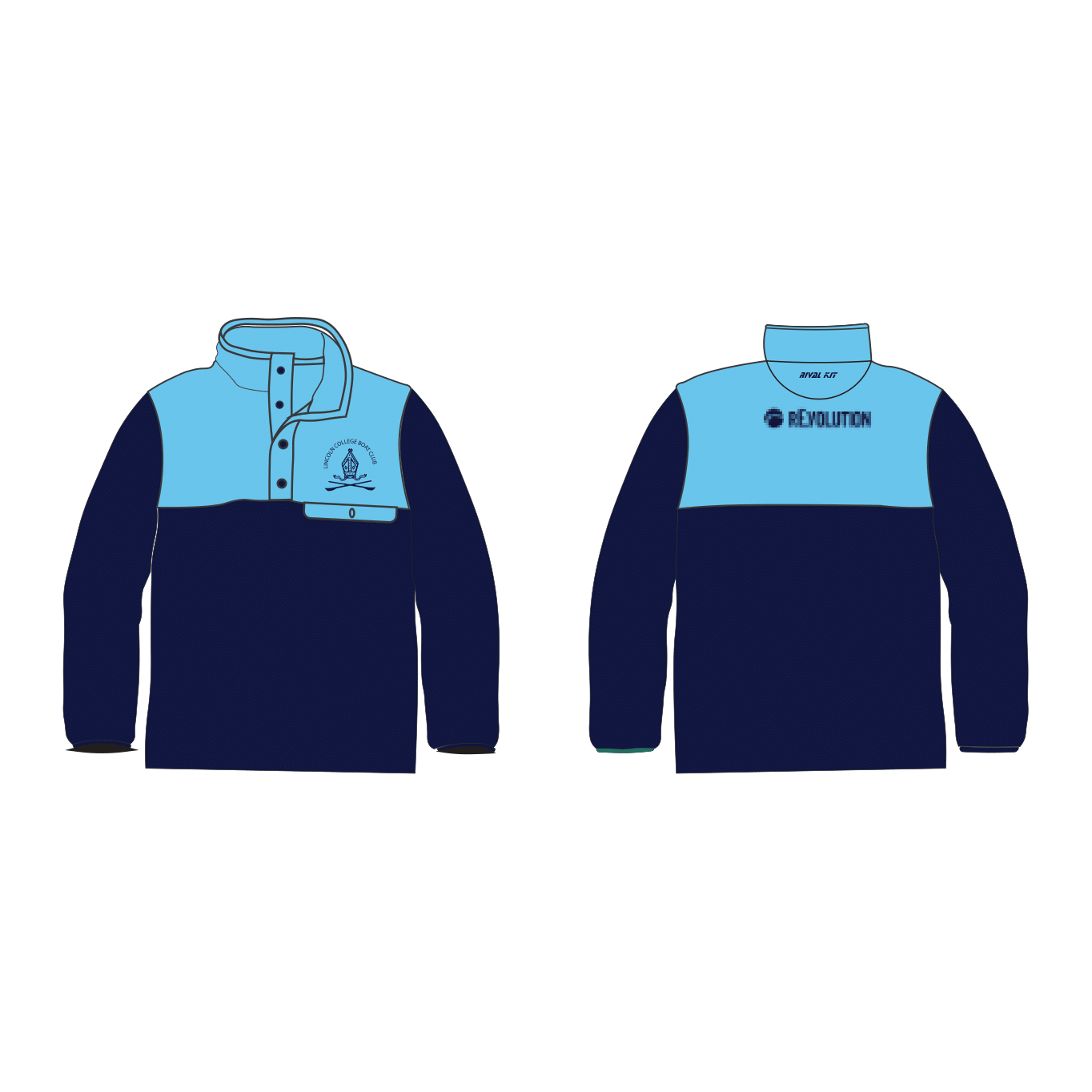 Lincoln College Boat Club Pocket Fleece Alumni
