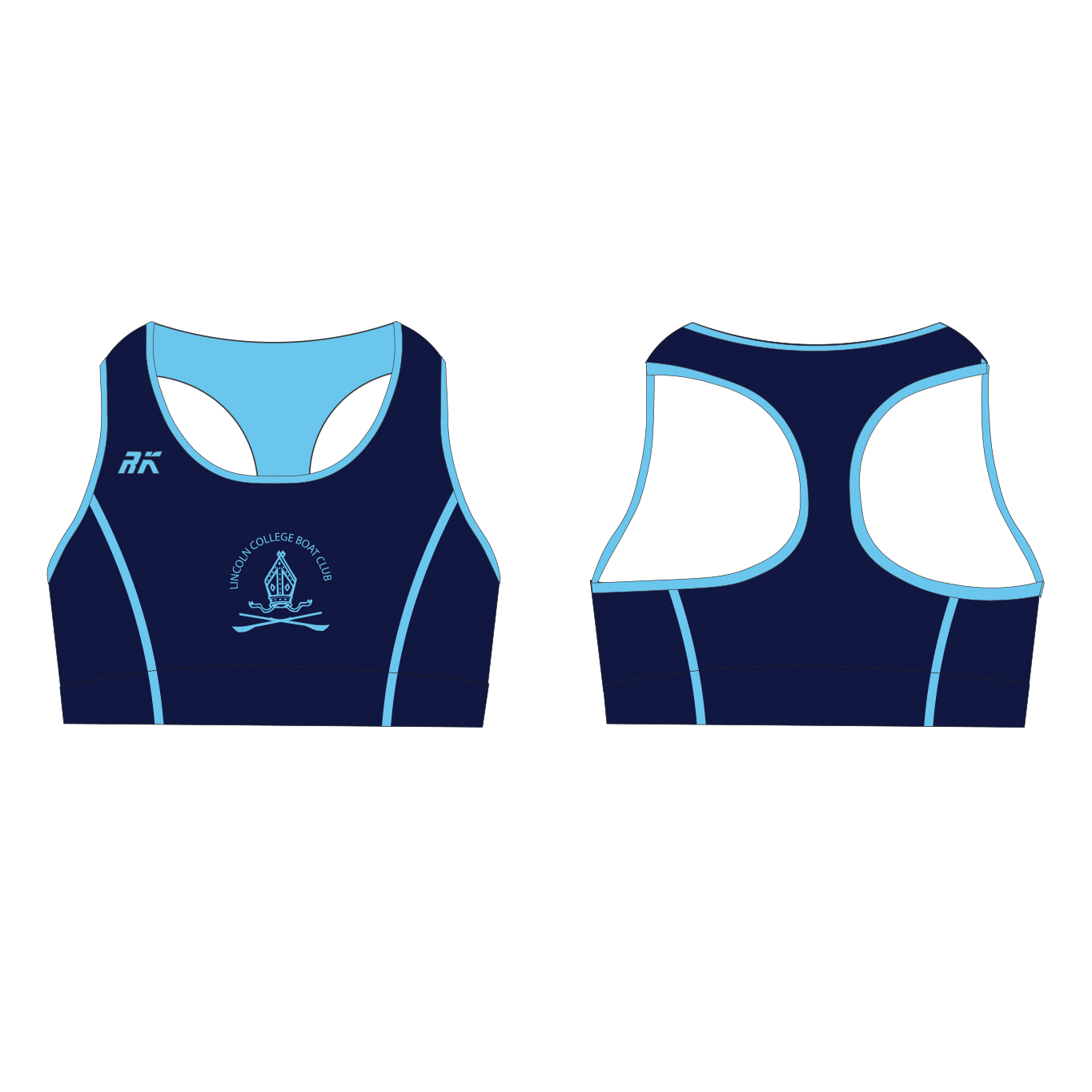 Lincoln College Boat Club Racerback Sports Bra Alumni