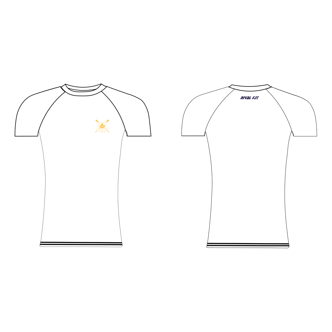 Newport Rowing Club Short Sleeve Base-Layer White