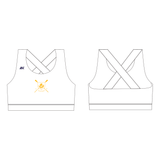 Newport Rowing Club Cross Strap Sports Bra White