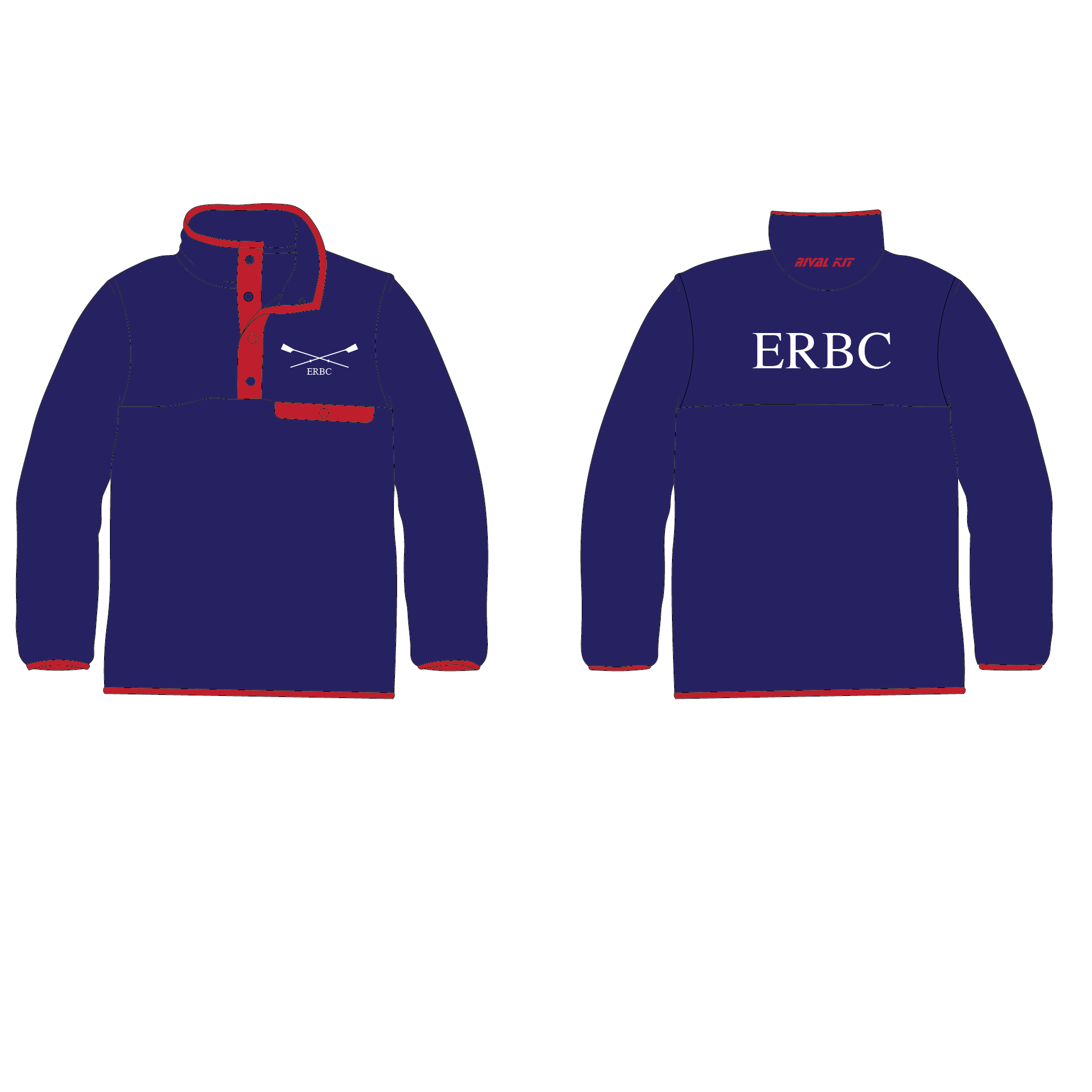 ERBC Navy Pocket Fleece