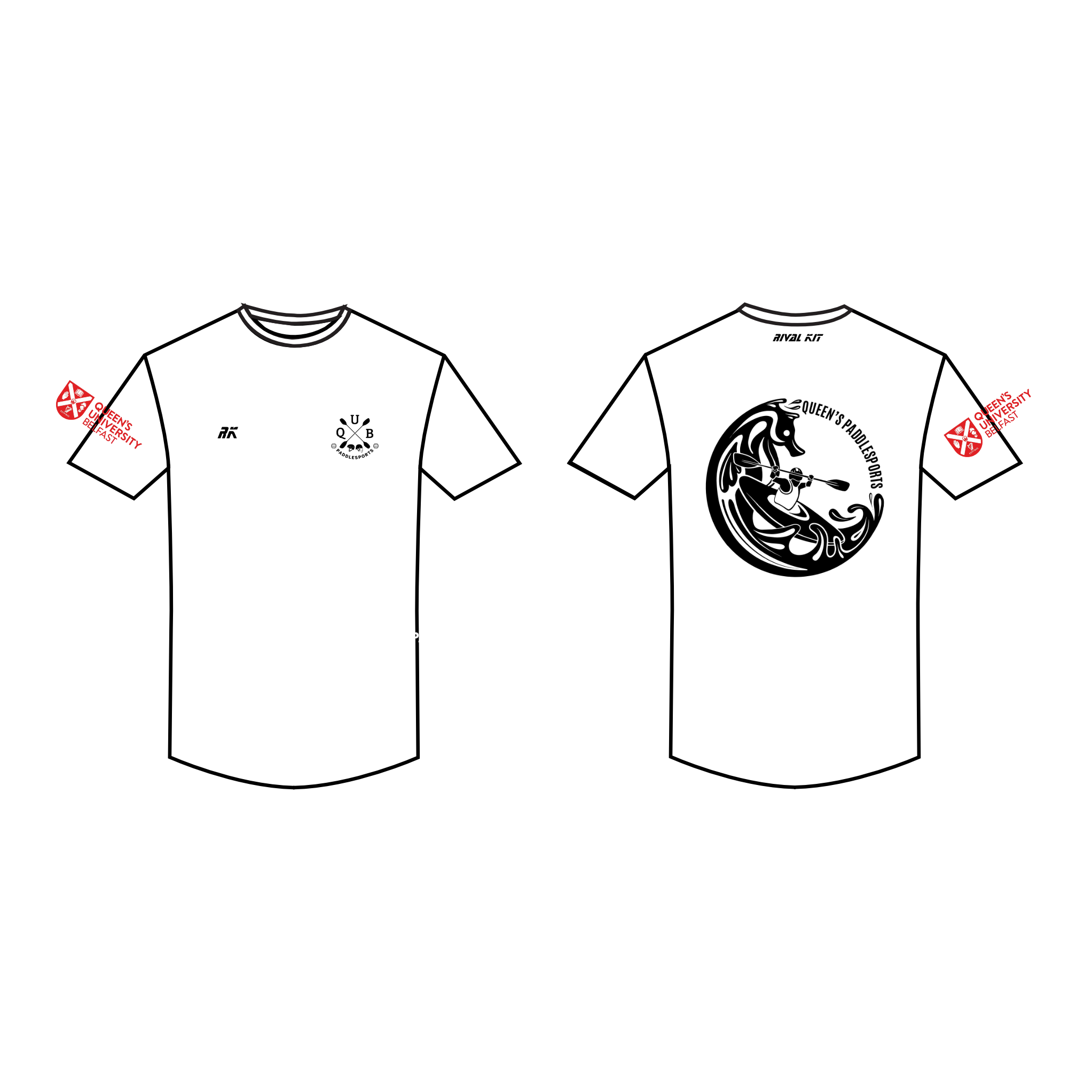 Queen's University Belfast Paddle Sport Cotton T shirt