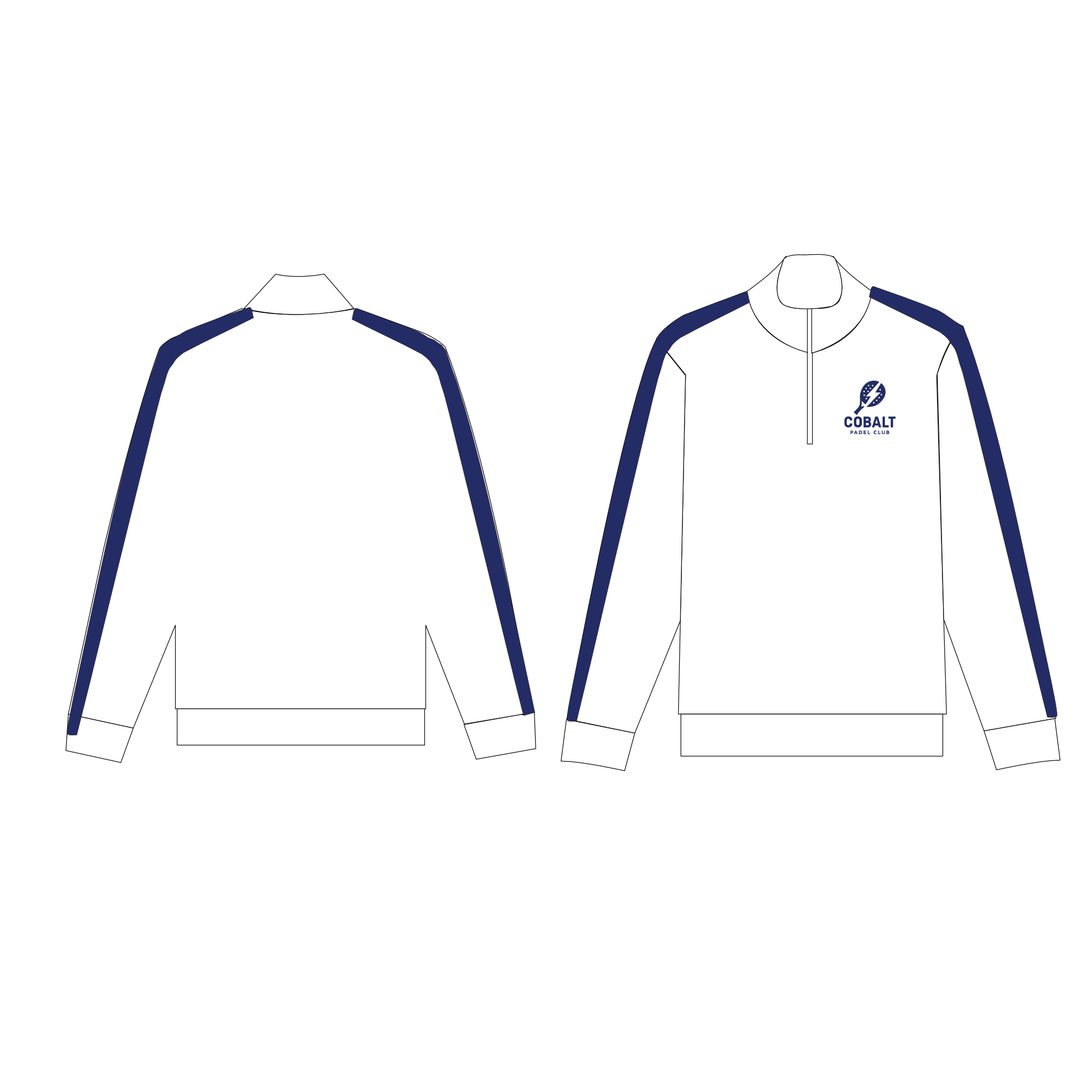 Cobalt paddle cotton qzip