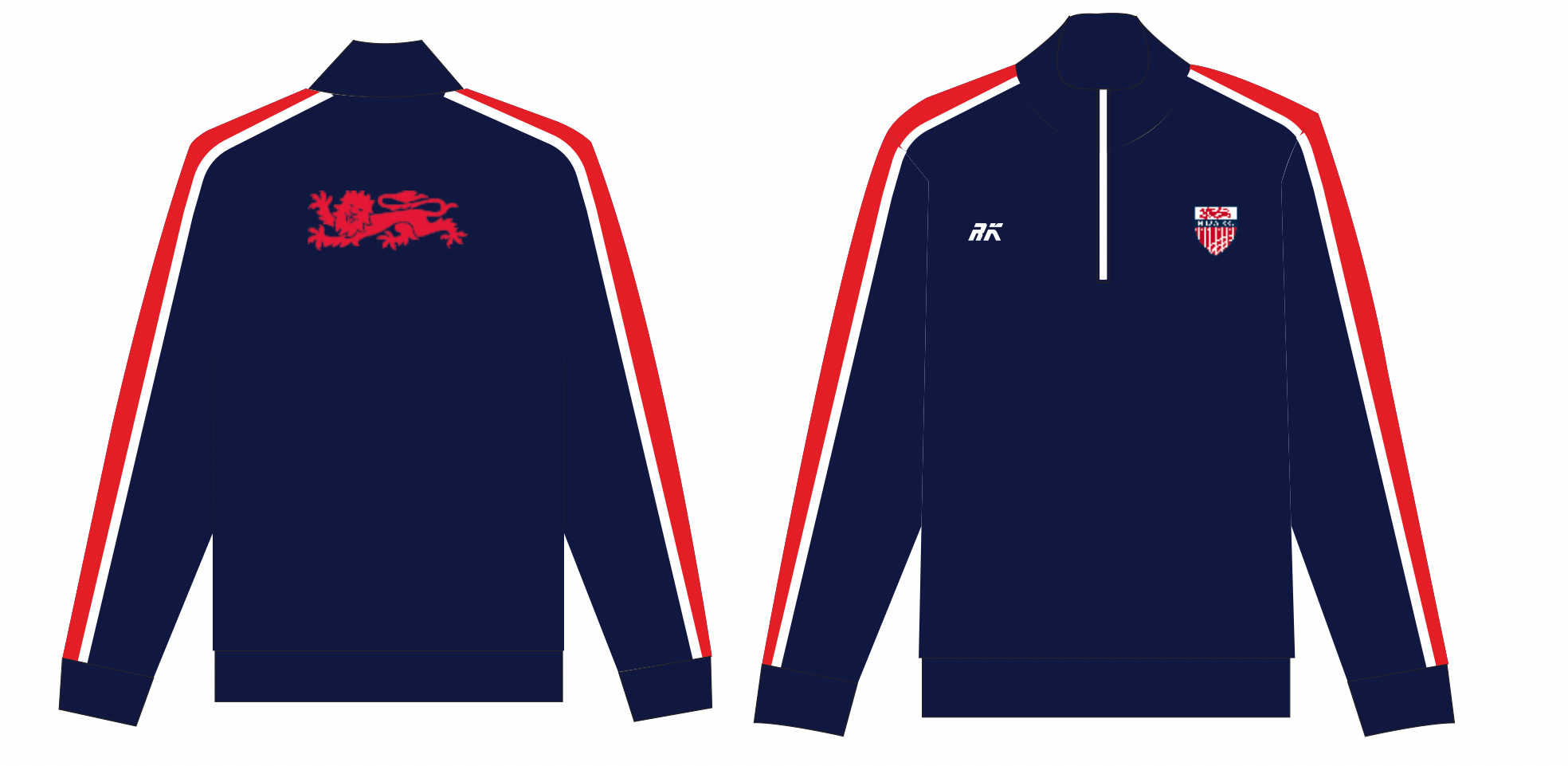 Newcastle University Athletics and Cross Country Club Cotton Striped Sleeve Q-Zip
