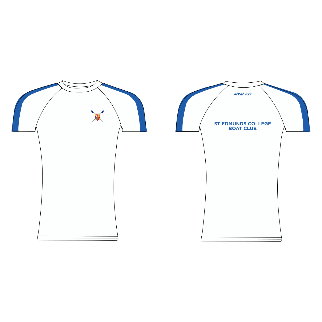St Edmund's College Boat Club White Short Sleeve Baselayer