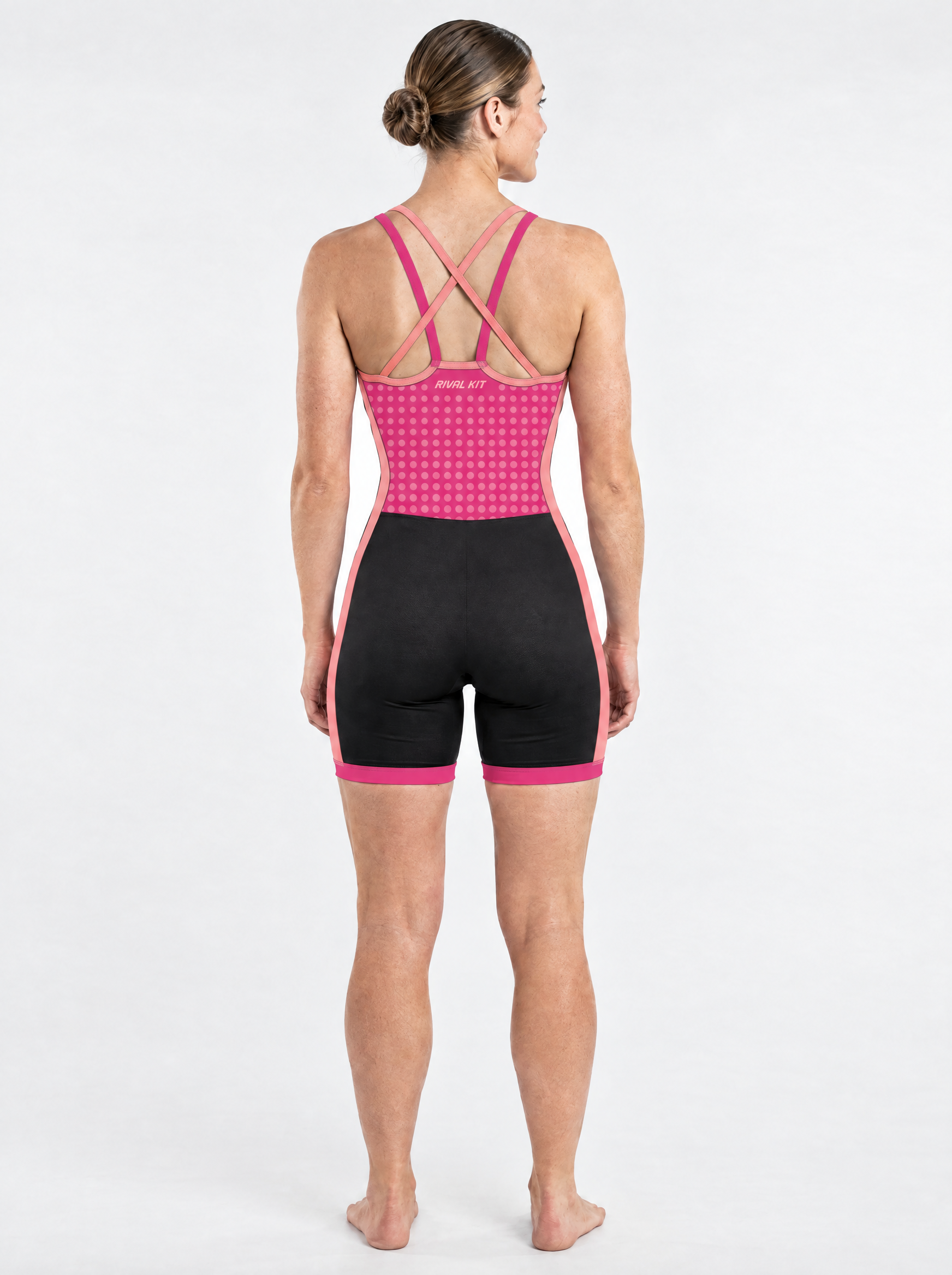Rival Hi-Vis Strappy AIOX – 4 Pink Polka Dot – back