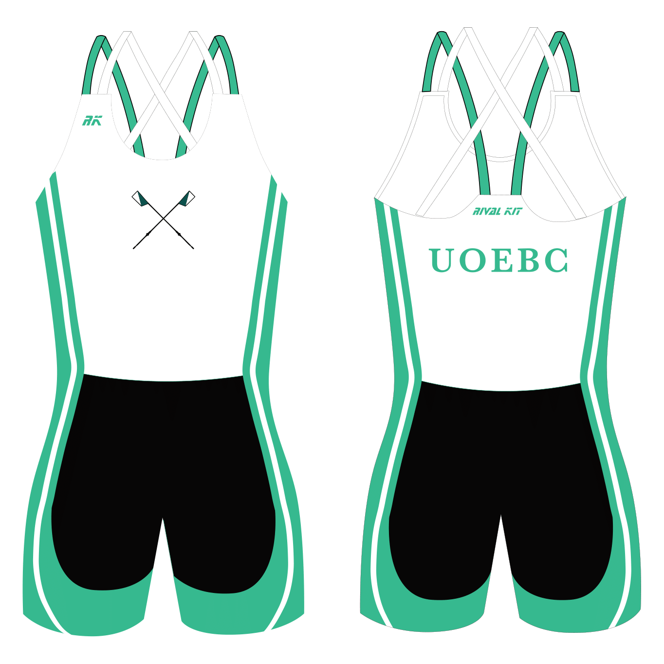 University of Exeter Boat Club Strappy AIO White and Black