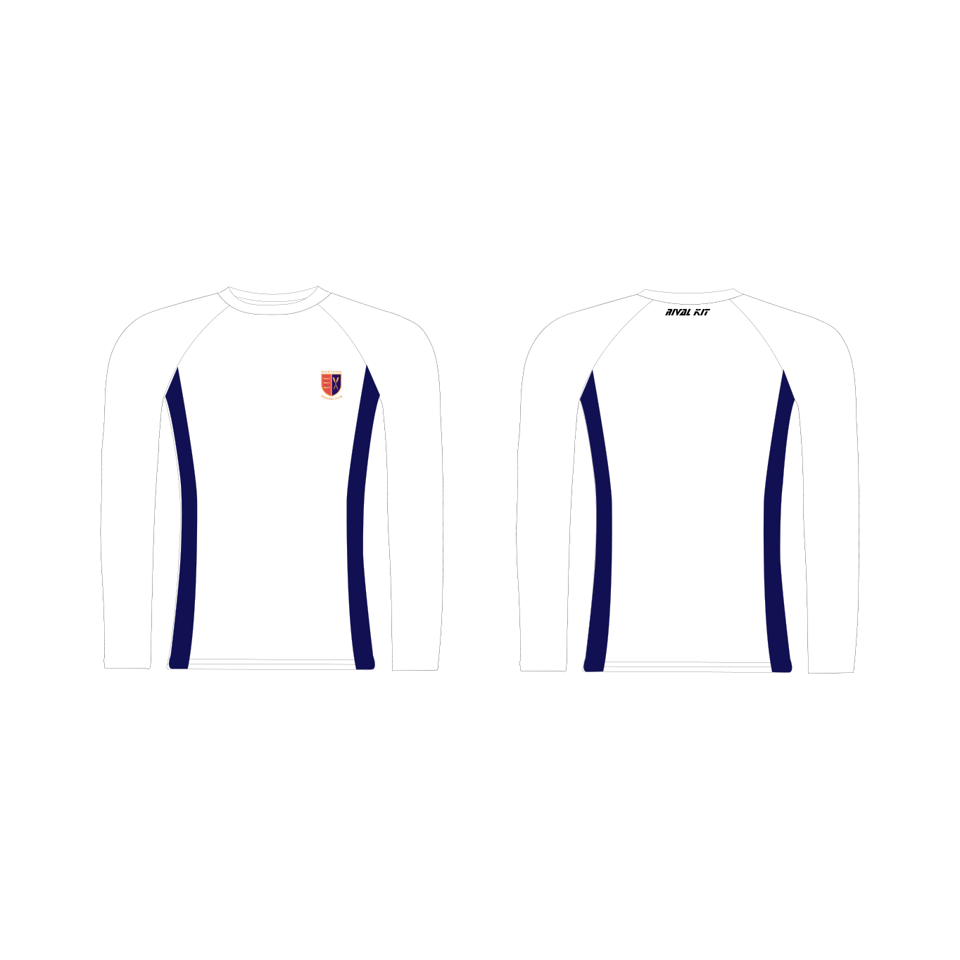 Worthing Rowing Club White Long Sleeve Baselayer
