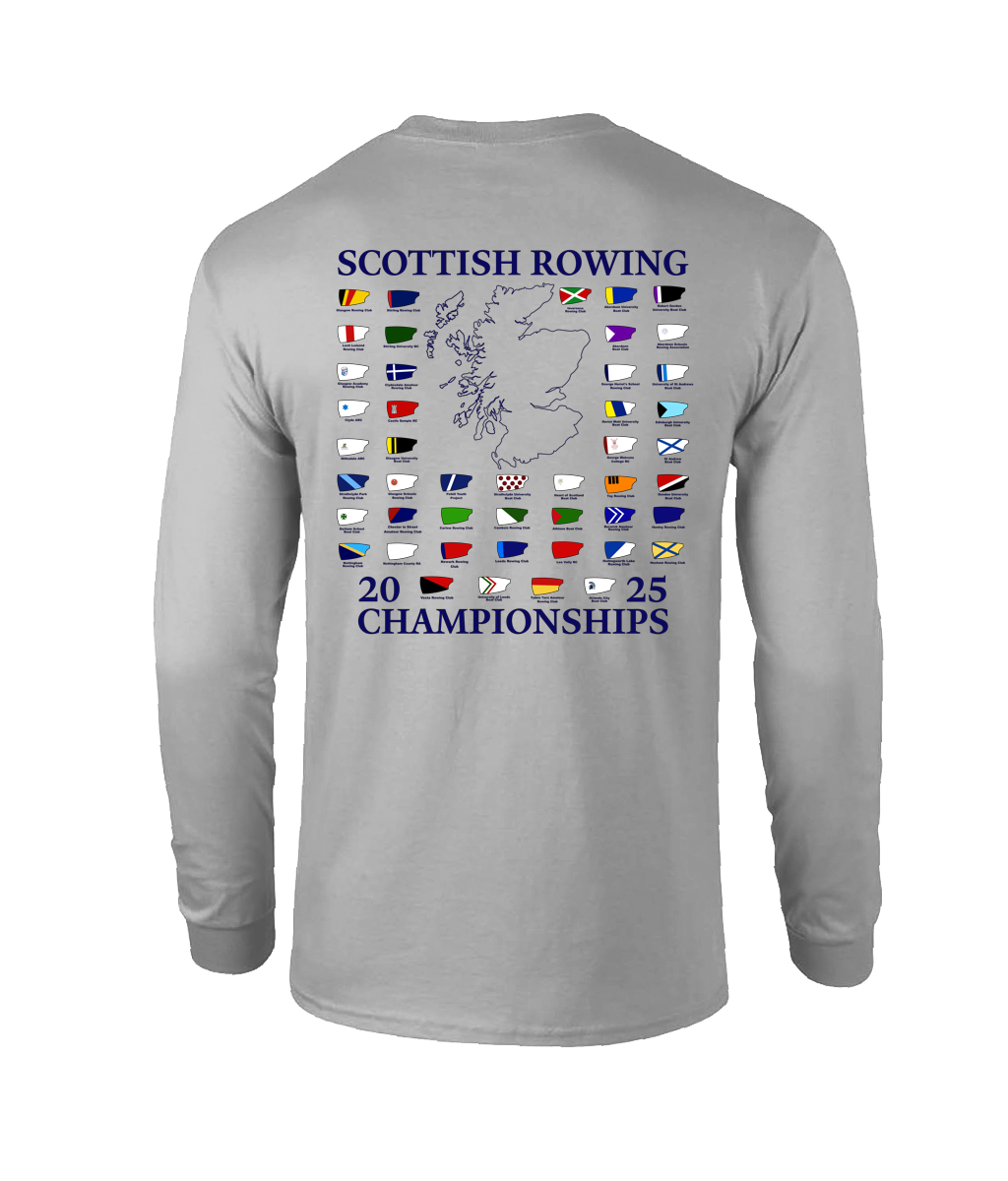 Scottish Champs Grey event tee cotton Long sleeve